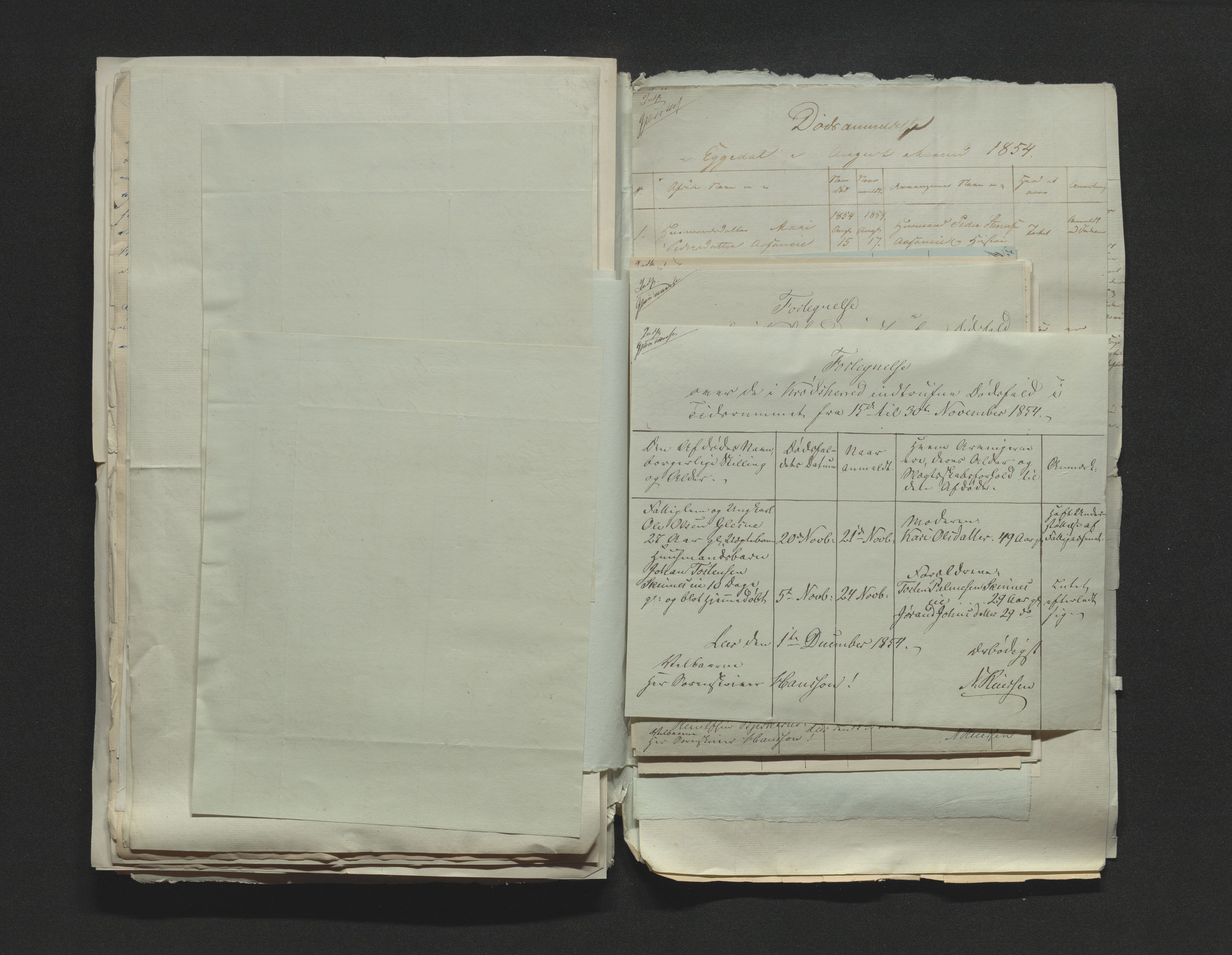Eiker, Modum og Sigdal sorenskriveri, AV/SAKO-A-123/H/Ha/Hab/L0009: Dødsfallsmeldinger, 1854-1857, p. 98