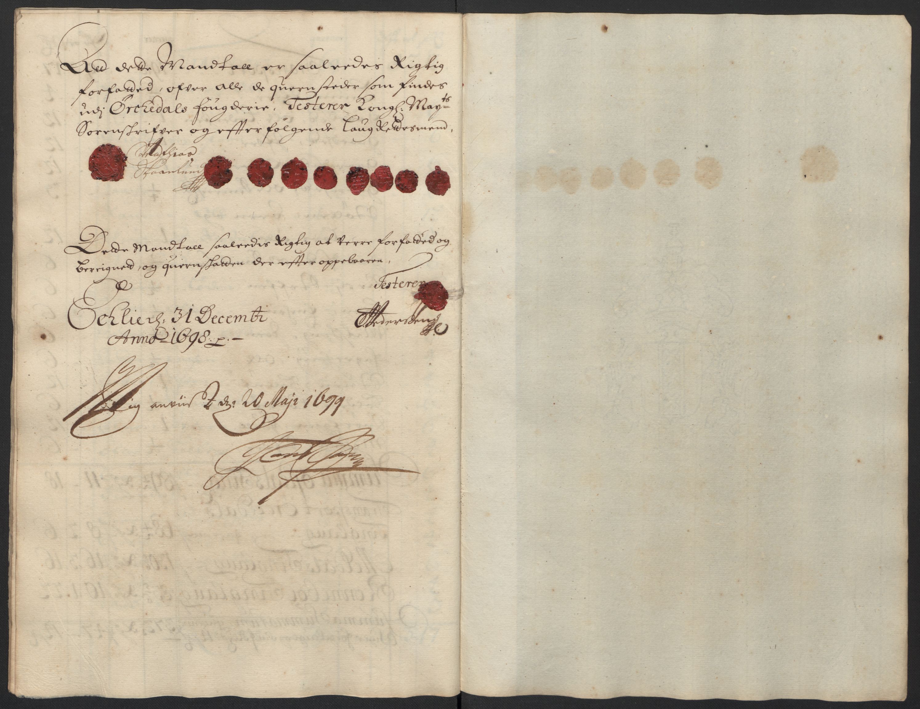 Rentekammeret inntil 1814, Reviderte regnskaper, Fogderegnskap, RA/EA-4092/R60/L3948: Fogderegnskap Orkdal og Gauldal, 1698, p. 150