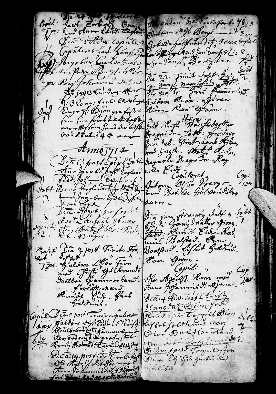 Os sokneprestembete, AV/SAB-A-99929: Parish register (official) no. A 3, 1669-1760, p. 40