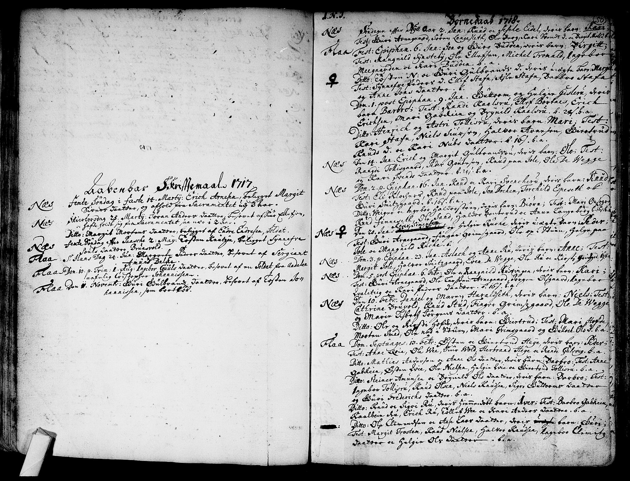 Nes kirkebøker, SAKO/A-236/F/Fa/L0002: Parish register (official) no. 2, 1707-1759, p. 50