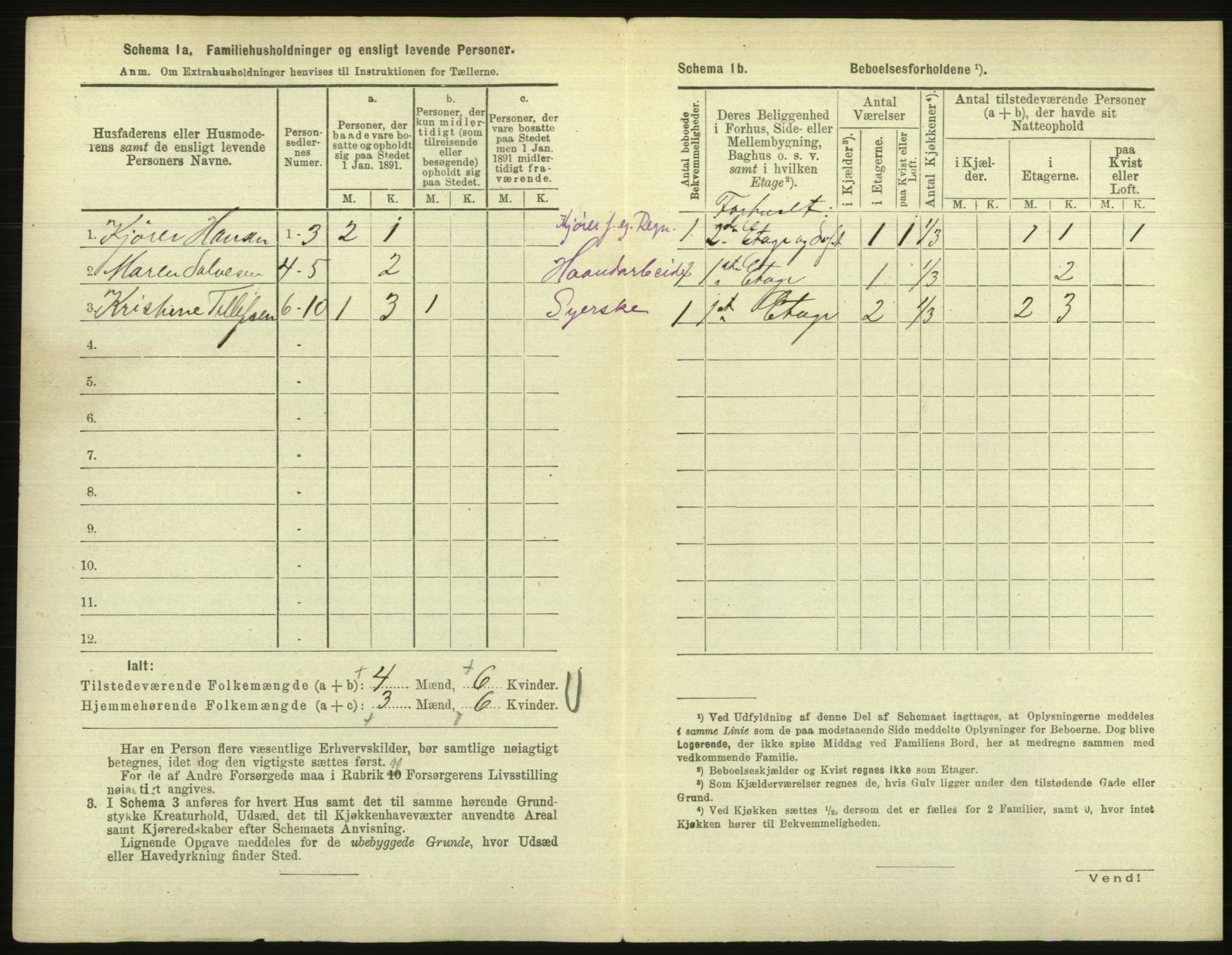 RA, 1891 census for 1001 Kristiansand, 1891, p. 741