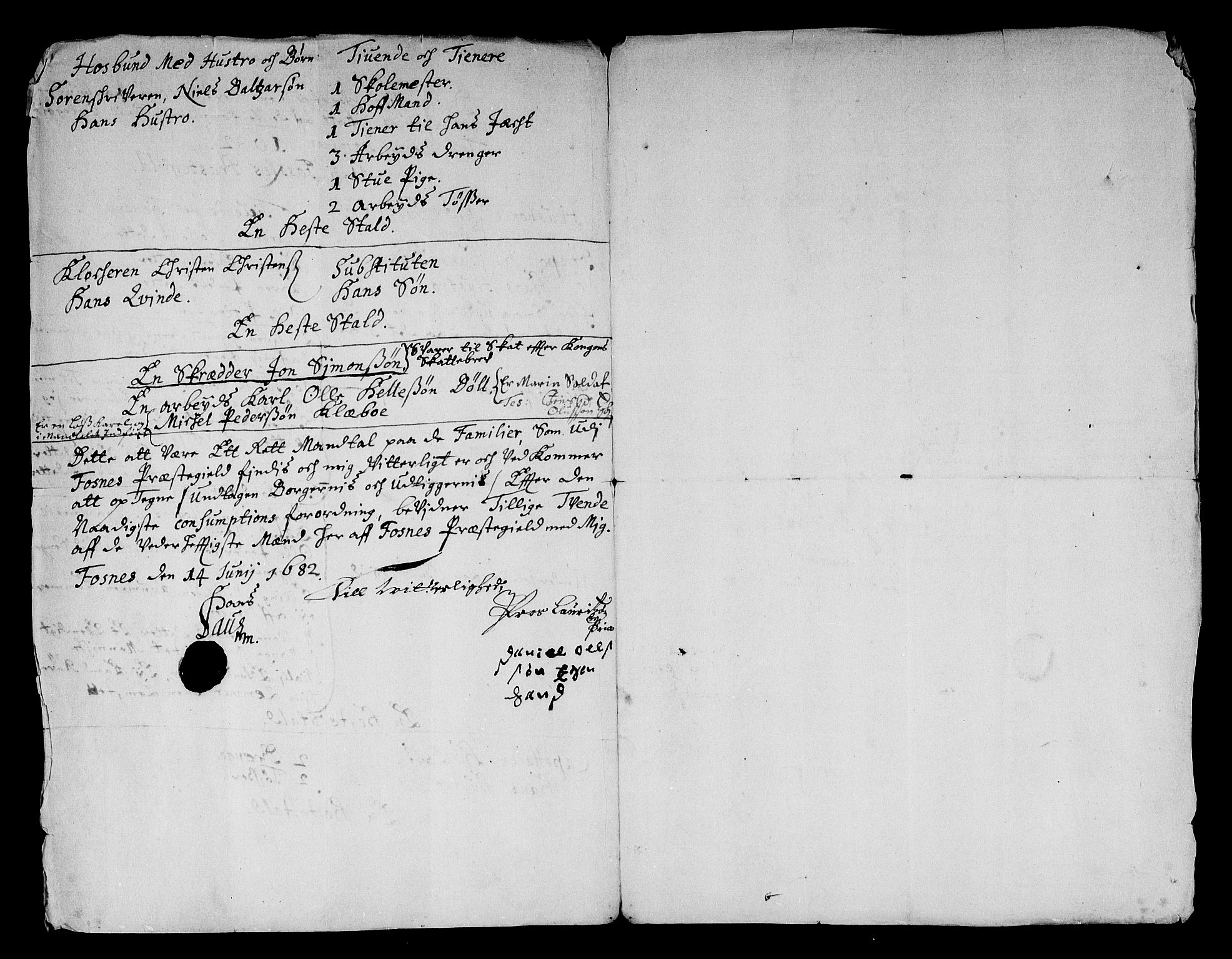 Rentekammeret inntil 1814, Reviderte regnskaper, Stiftamtstueregnskaper, Trondheim stiftamt og Nordland amt, AV/RA-EA-6044/R/Rg/L0068a: Trondheim stiftamt og Nordland amt, 1682