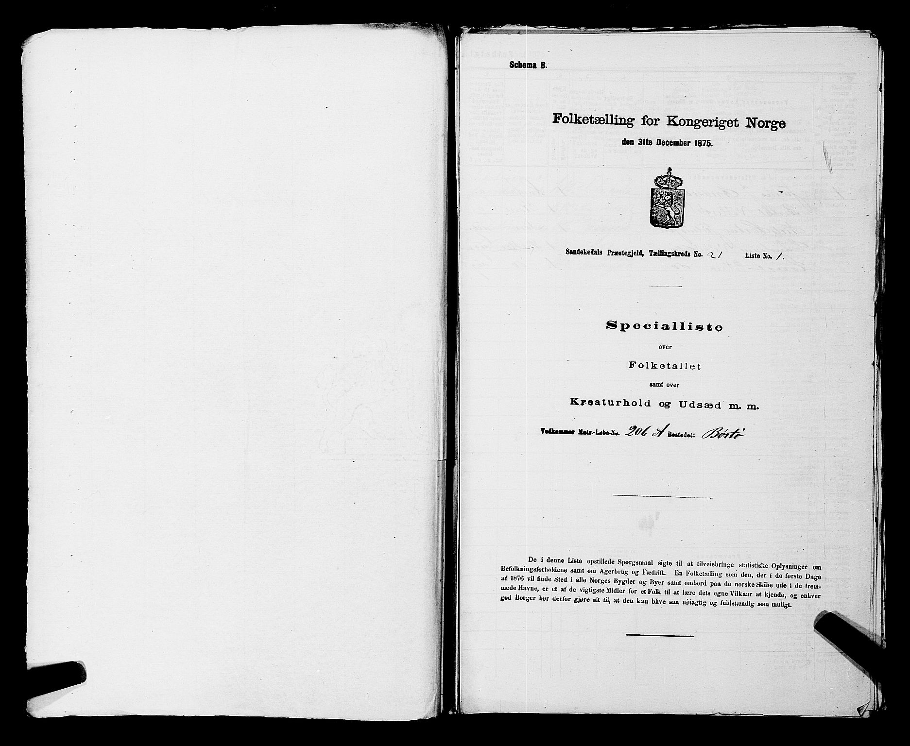 SAKO, 1875 census for 0816P Sannidal, 1875, p. 1730