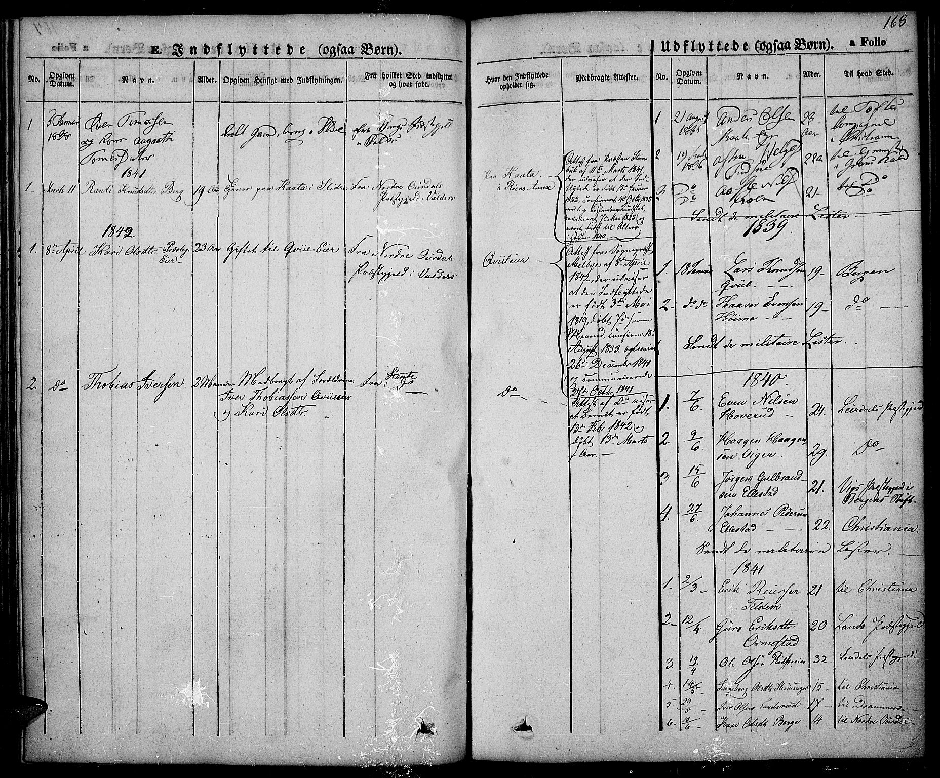 Slidre prestekontor, SAH/PREST-134/H/Ha/Haa/L0003: Parish register (official) no. 3, 1831-1843, p. 168