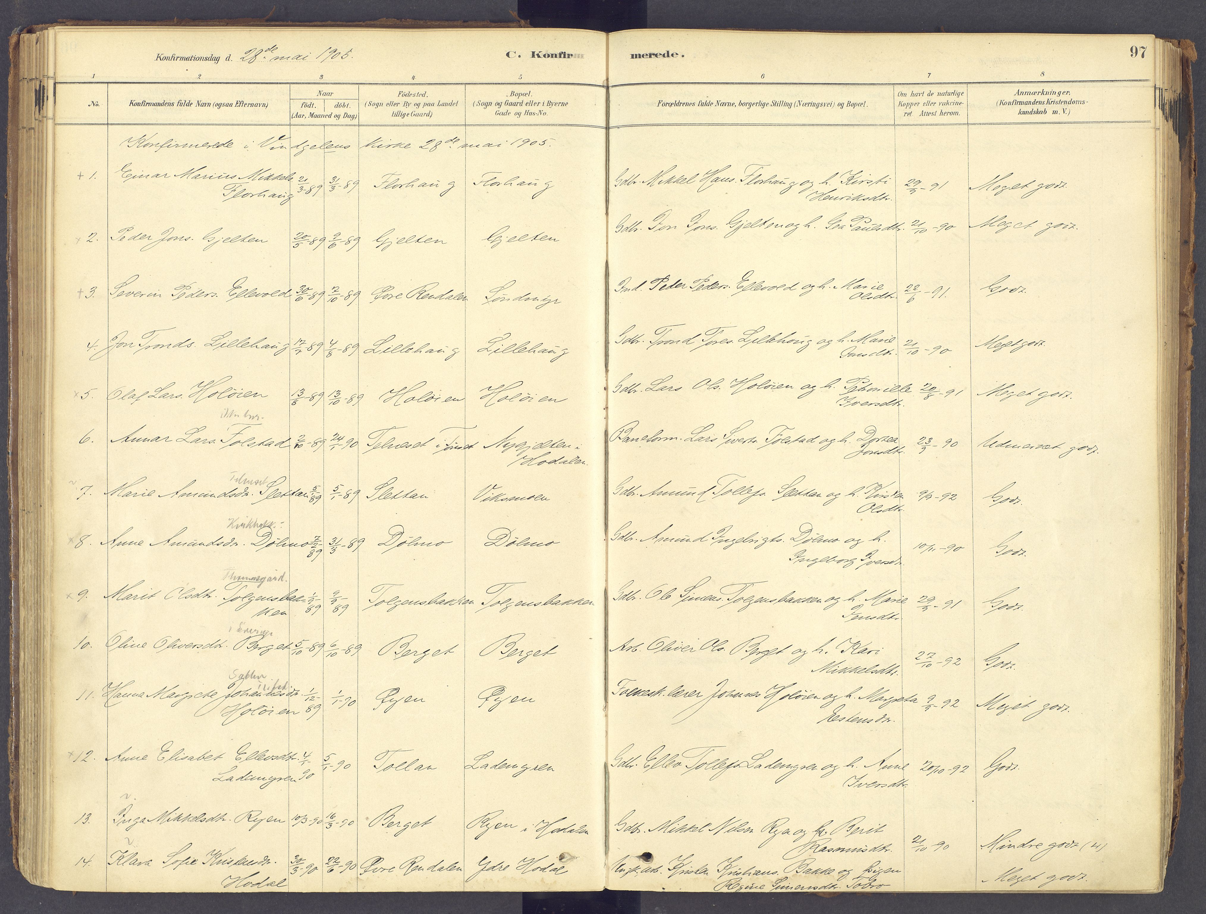 Tolga prestekontor, AV/SAH-PREST-062/K/L0011: Parish register (official) no. 11, 1877-1920, p. 97