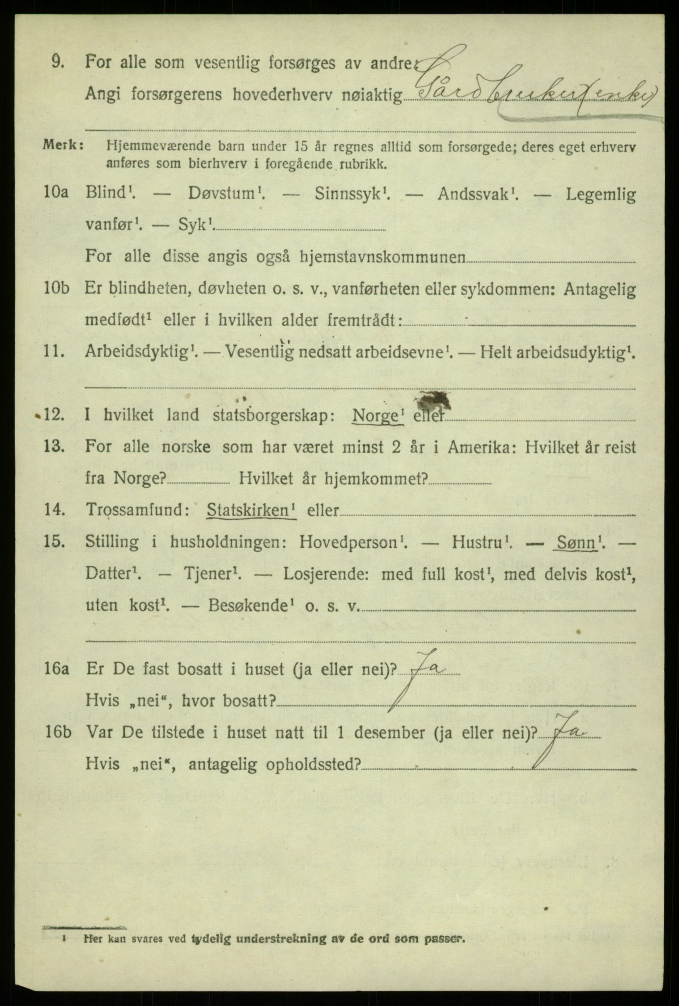 SAB, 1920 census for Fjell, 1920, p. 6415