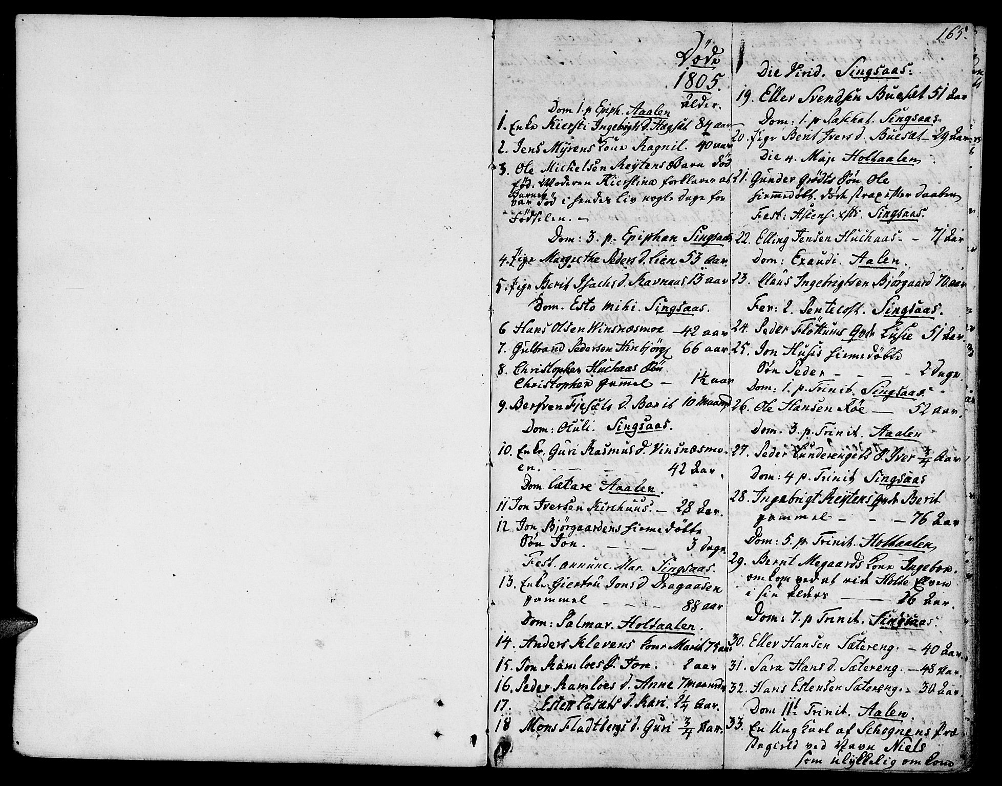 Ministerialprotokoller, klokkerbøker og fødselsregistre - Sør-Trøndelag, SAT/A-1456/685/L0953: Parish register (official) no. 685A02, 1805-1816, p. 165