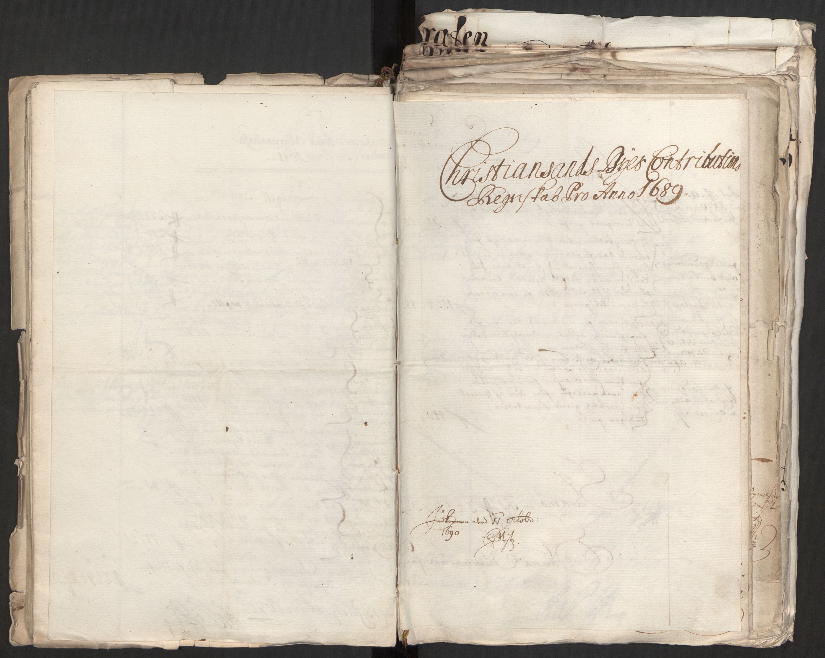 Rentekammeret inntil 1814, Reviderte regnskaper, Byregnskaper, RA/EA-4066/R/Rm/L0258: [M1] Kontribusjonsregnskap, 1664-1700, p. 49