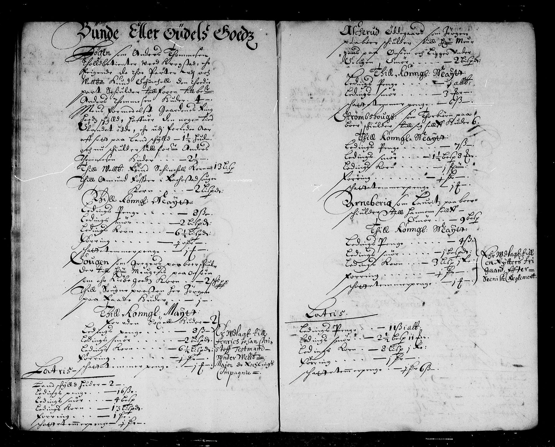 Rentekammeret inntil 1814, Reviderte regnskaper, Stiftamtstueregnskaper, Landkommissariatet på Akershus og Akershus stiftamt, AV/RA-EA-5869/R/Rb/L0039: Akershus stiftamt, 1666