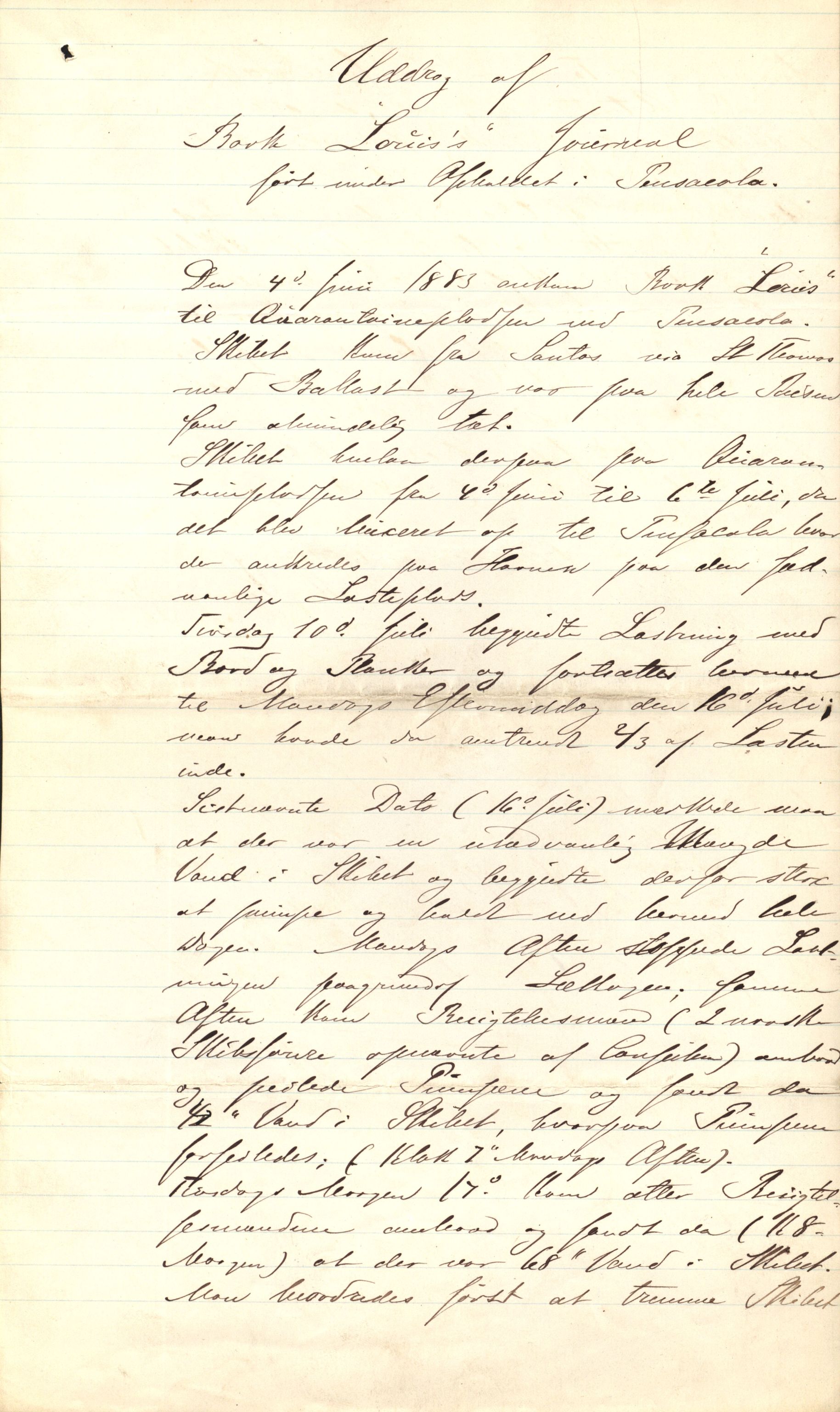 Pa 63 - Østlandske skibsassuranceforening, VEMU/A-1079/G/Ga/L0016/0011: Havaridokumenter / Elise, Dux, Dagmar, Dacapo, Louis, Iphignia, 1883, p. 54