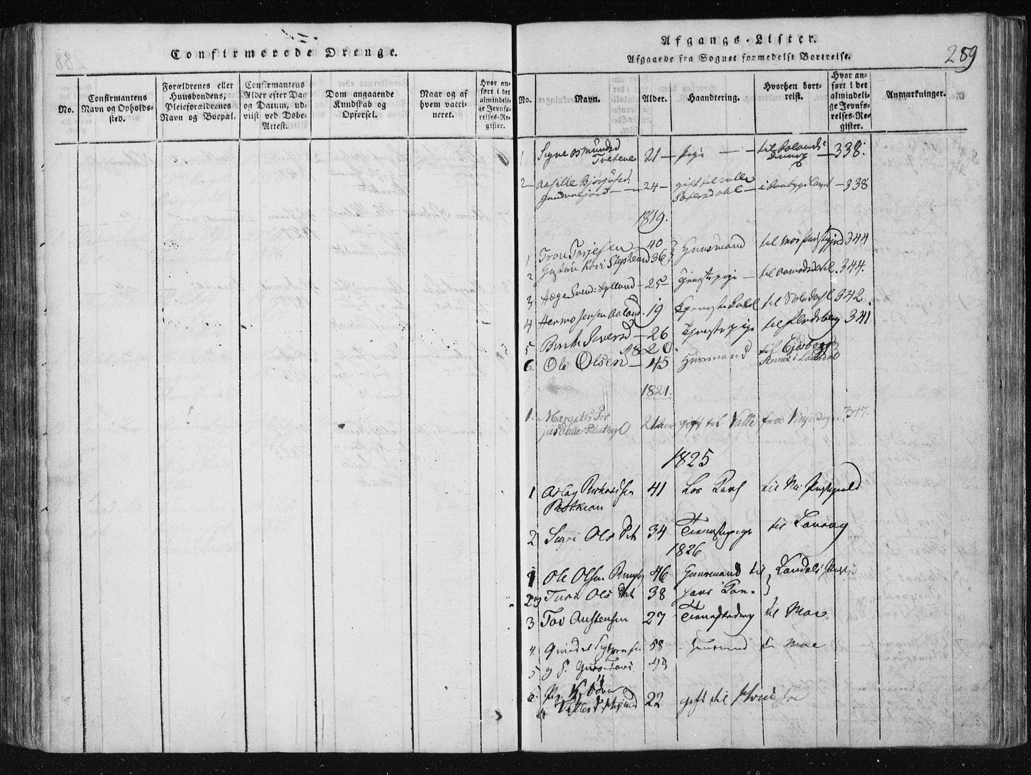 Vinje kirkebøker, SAKO/A-312/F/Fa/L0003: Parish register (official) no. I 3, 1814-1843, p. 289