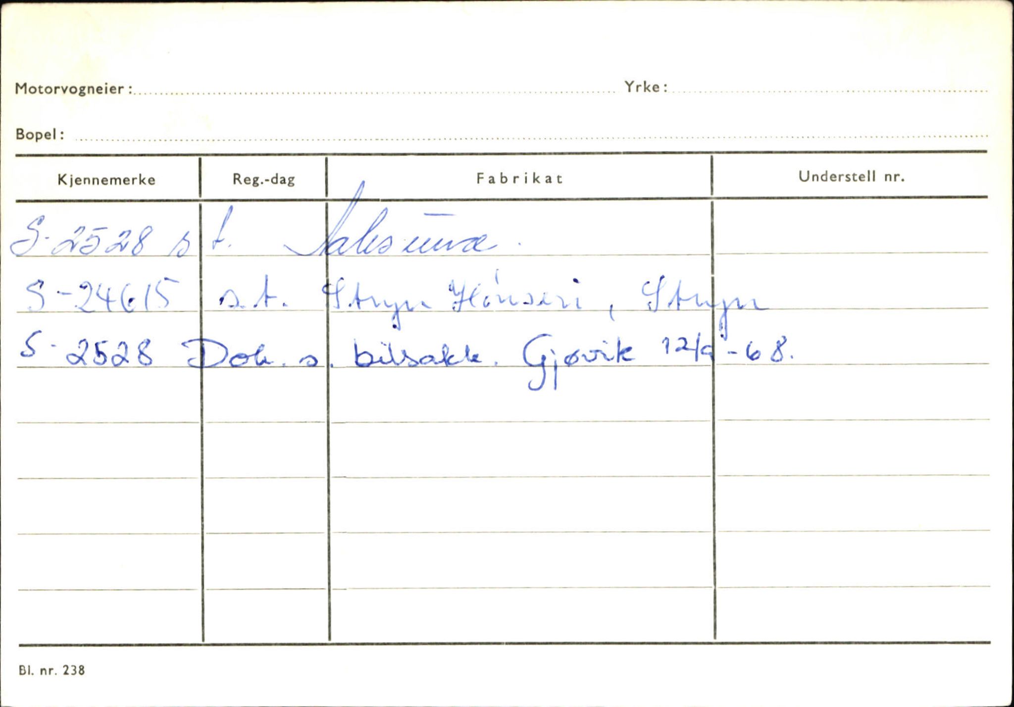 Statens vegvesen, Sogn og Fjordane vegkontor, AV/SAB-A-5301/4/F/L0131: Eigarregister Høyanger P-Å. Stryn S-Å, 1945-1975, p. 1754