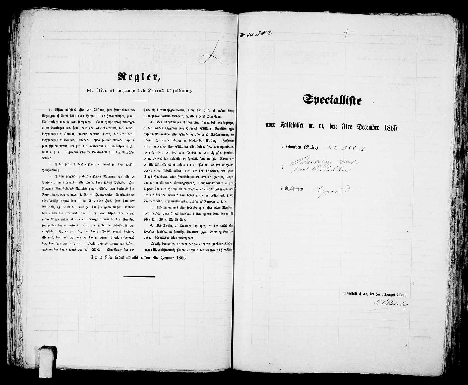 RA, 1865 census for Porsgrunn, 1865, p. 616