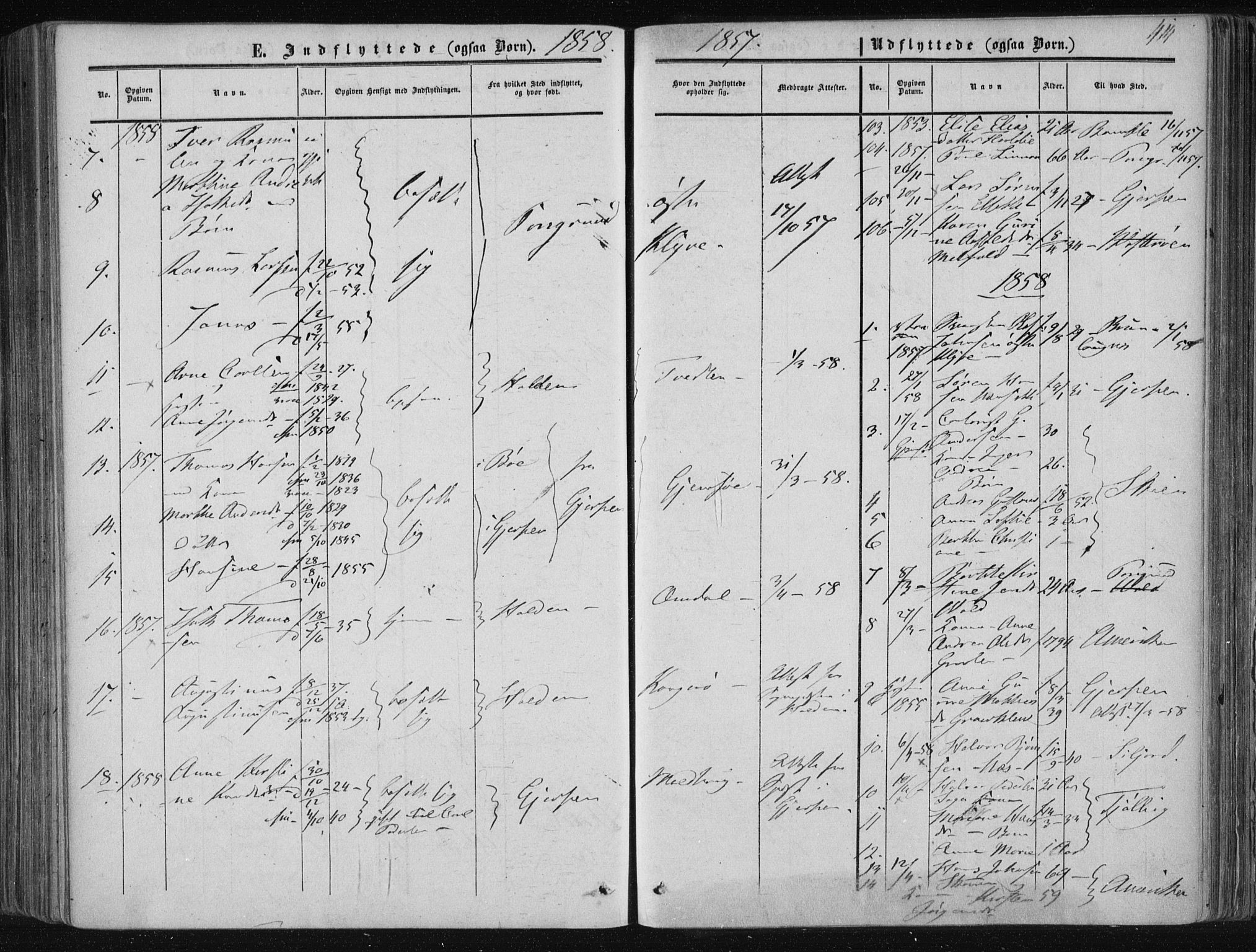 Solum kirkebøker, AV/SAKO-A-306/F/Fa/L0007: Parish register (official) no. I 7, 1856-1864, p. 414