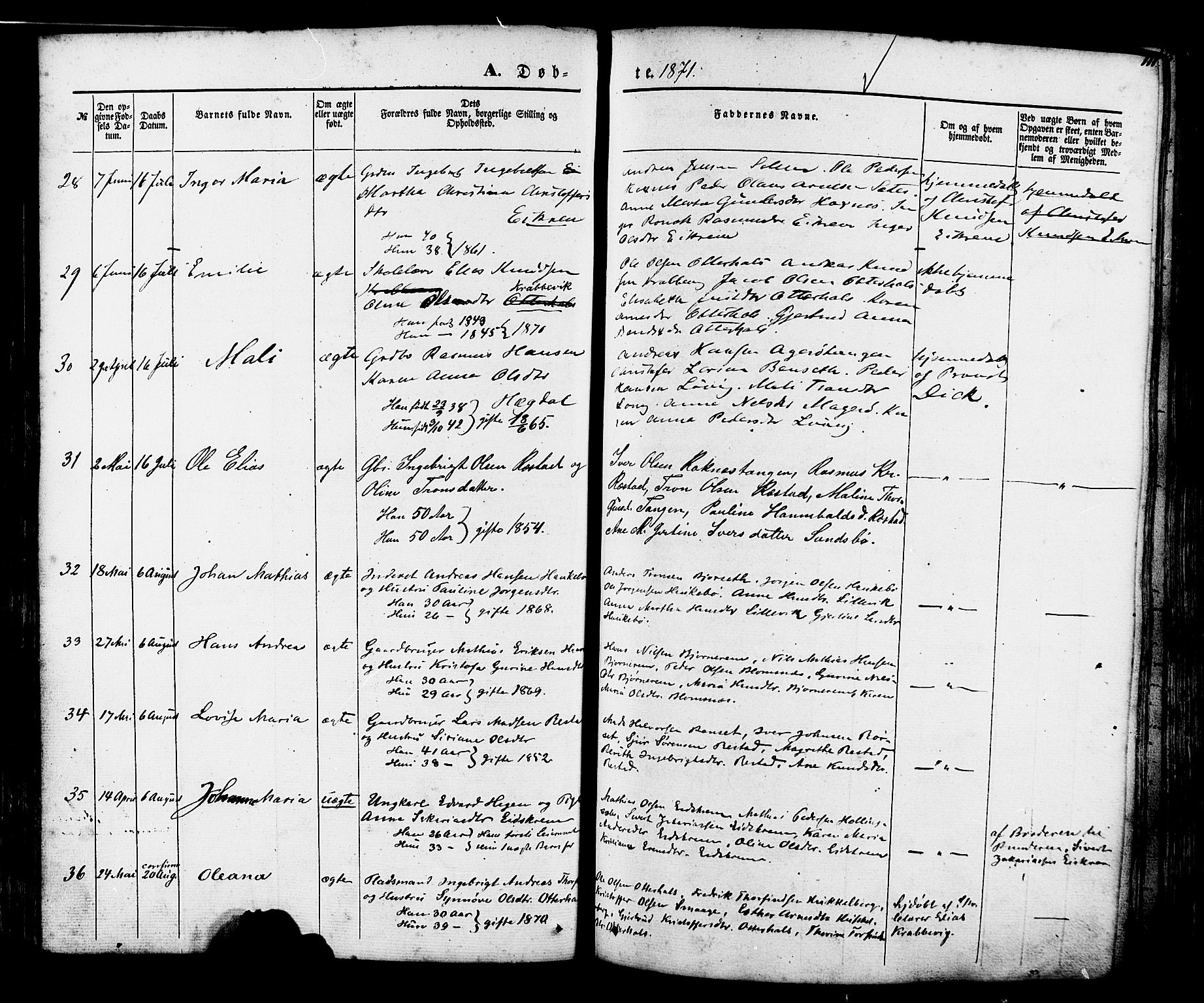 Ministerialprotokoller, klokkerbøker og fødselsregistre - Møre og Romsdal, SAT/A-1454/560/L0719: Parish register (official) no. 560A03, 1845-1872, p. 111