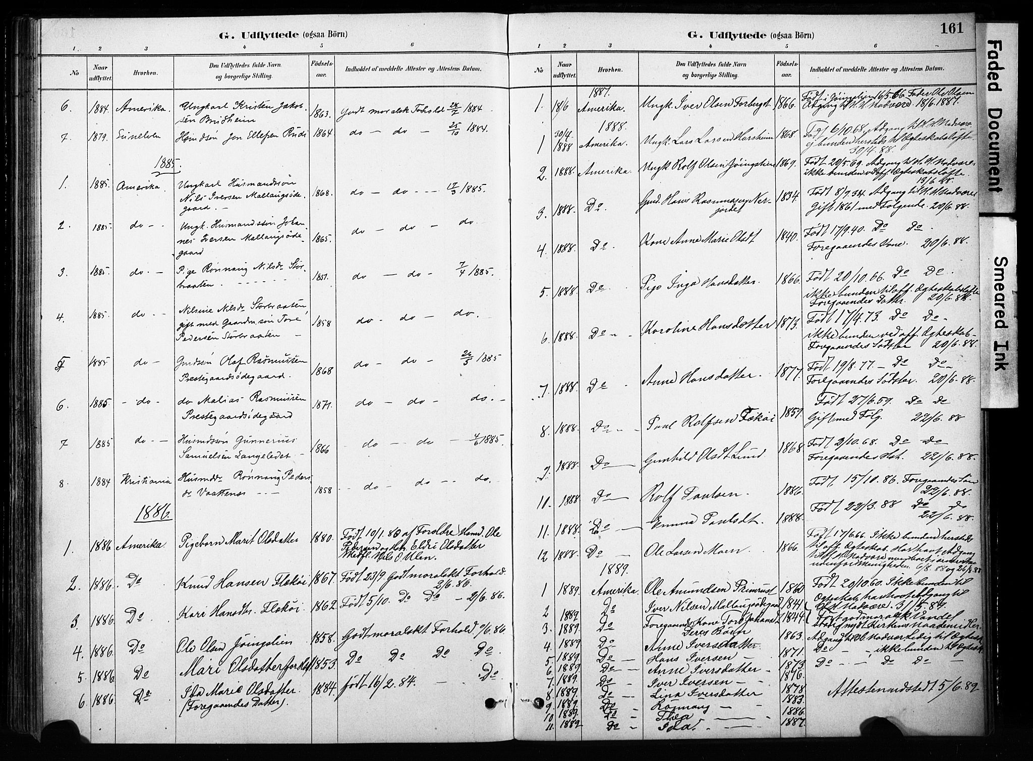 Skjåk prestekontor, SAH/PREST-072/H/Ha/Haa/L0004: Parish register (official) no. 4, 1880-1904, p. 161