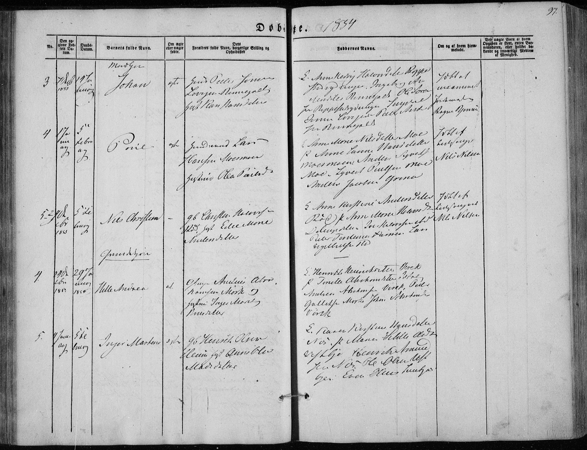 Hedrum kirkebøker, AV/SAKO-A-344/F/Fa/L0006: Parish register (official) no. I 6, 1849-1857, p. 97