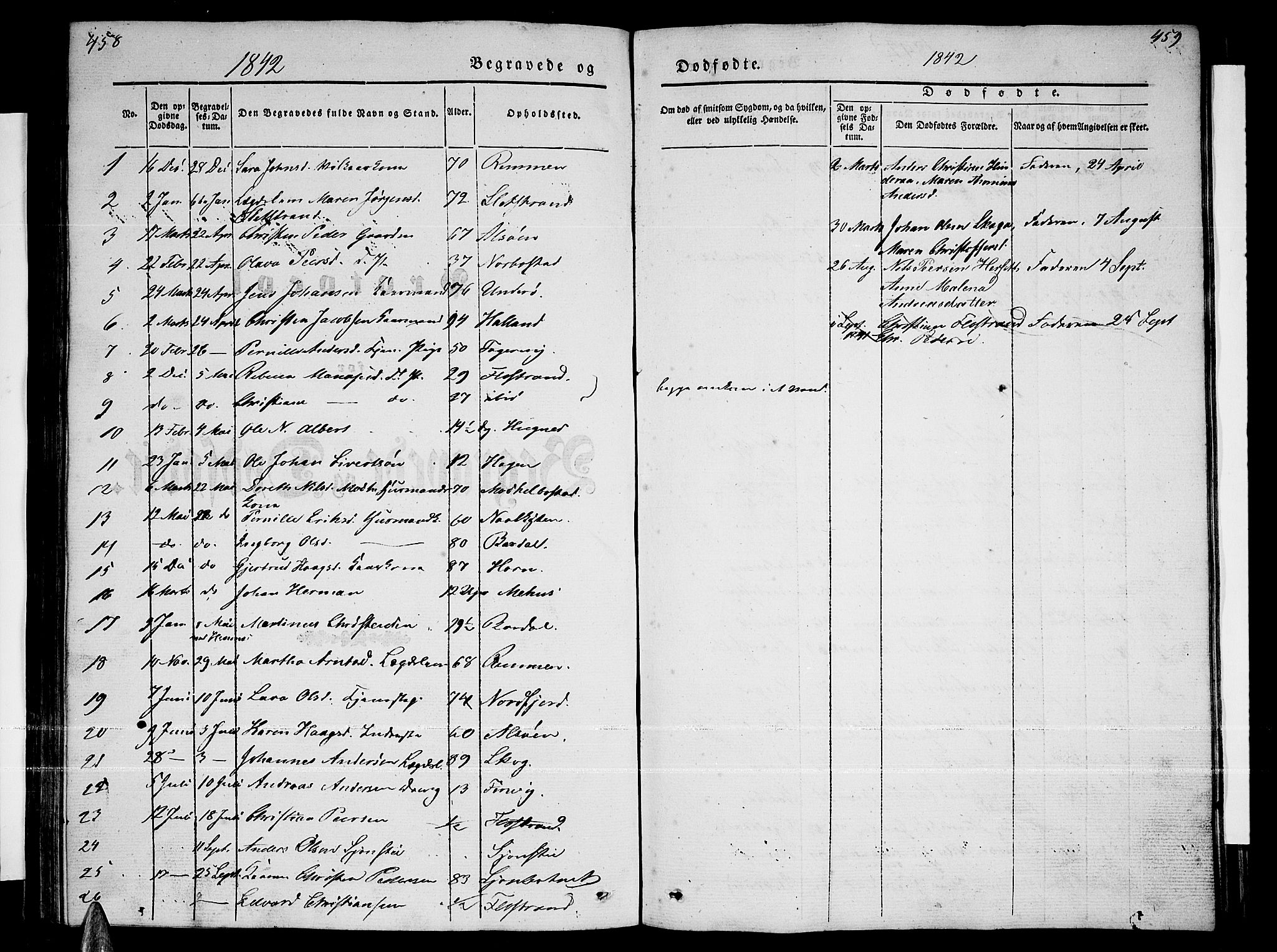 Ministerialprotokoller, klokkerbøker og fødselsregistre - Nordland, SAT/A-1459/838/L0555: Parish register (copy) no. 838C02, 1842-1861, p. 458-459