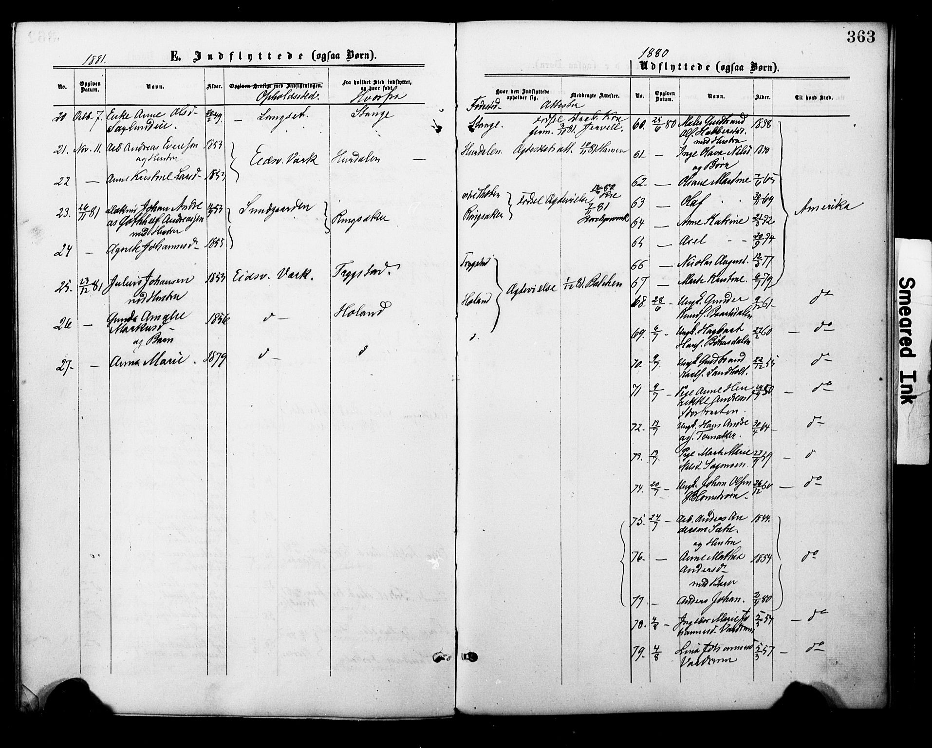 Eidsvoll prestekontor Kirkebøker, AV/SAO-A-10888/F/Fa/L0001: Parish register (official) no. I 1, 1877-1881, p. 363