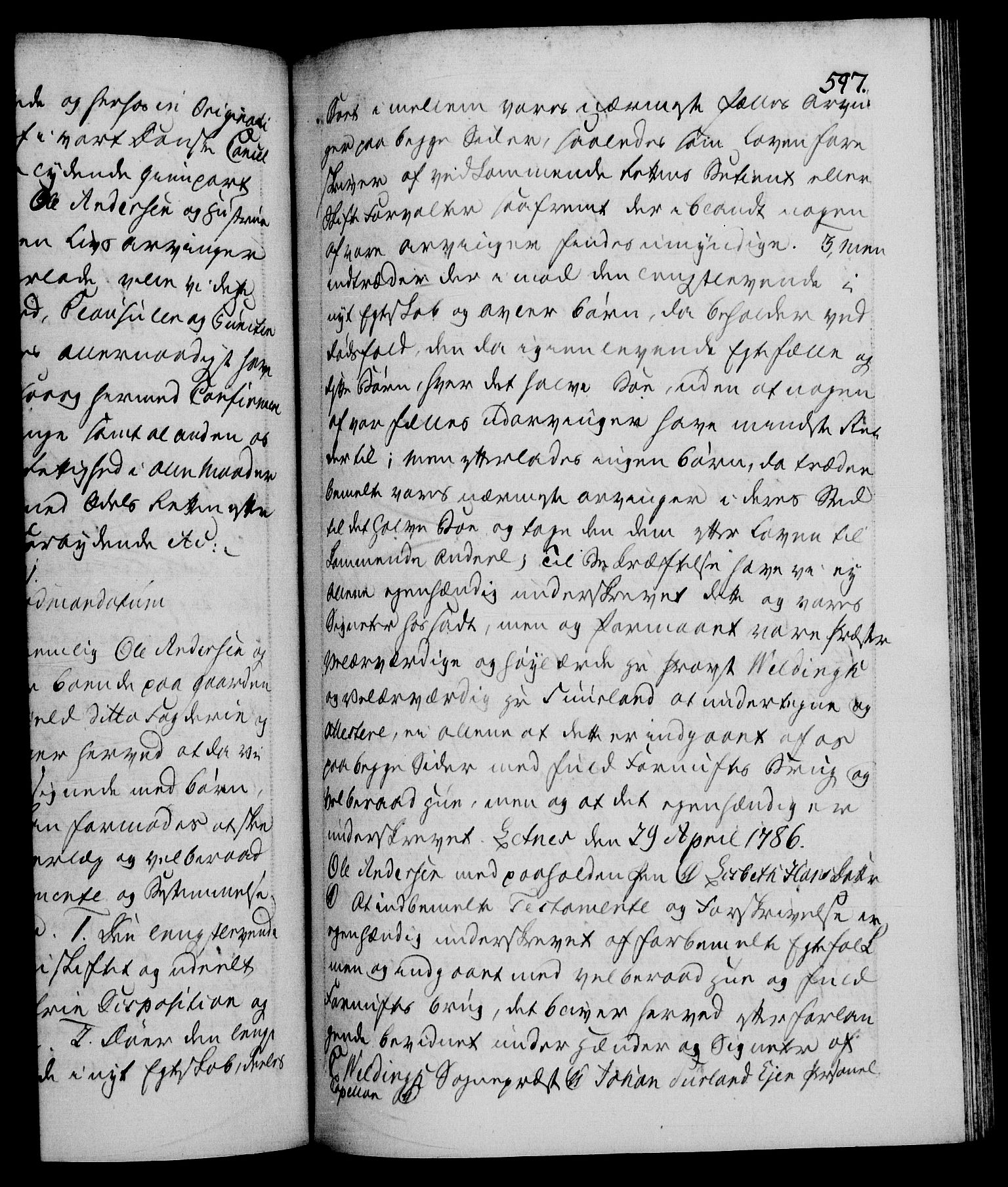 Danske Kanselli 1572-1799, RA/EA-3023/F/Fc/Fca/Fcaa/L0053: Norske registre, 1790-1791, p. 597a