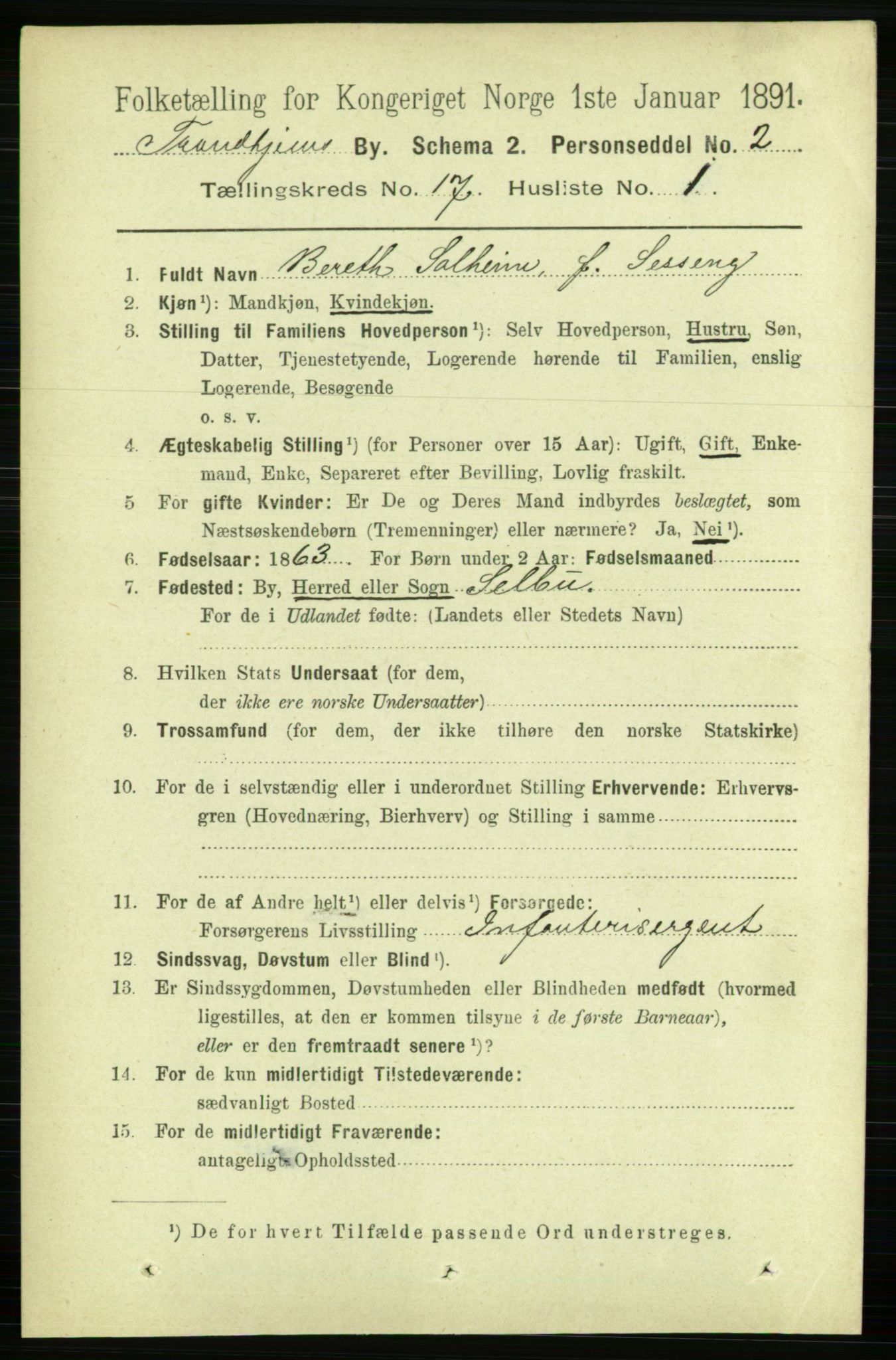 RA, 1891 census for 1601 Trondheim, 1891, p. 13208