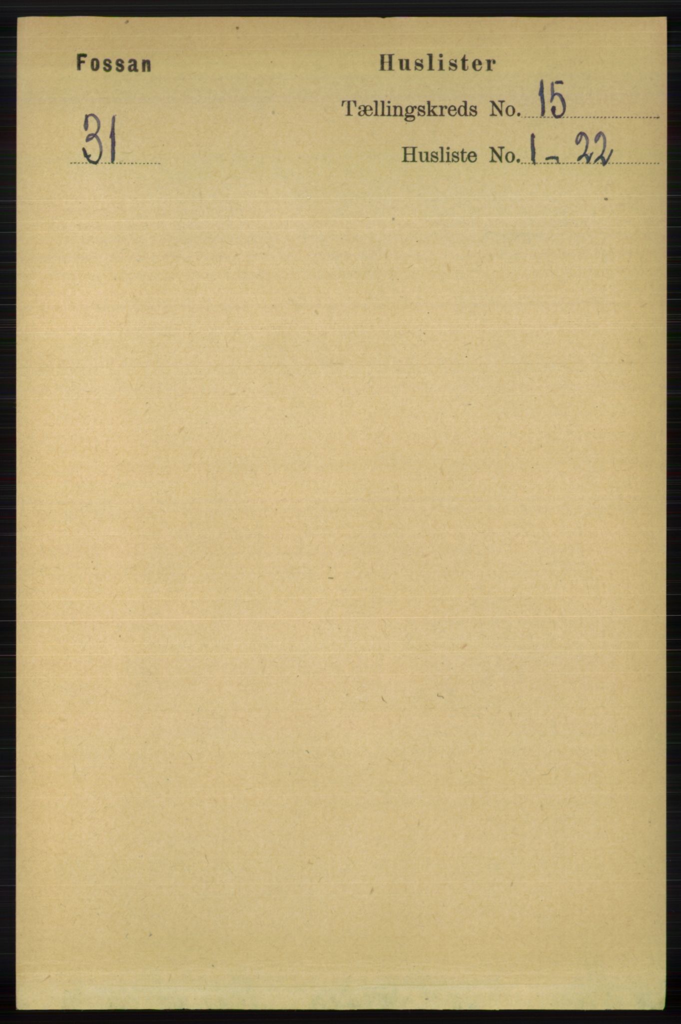 RA, 1891 census for 1129 Forsand, 1891, p. 2371