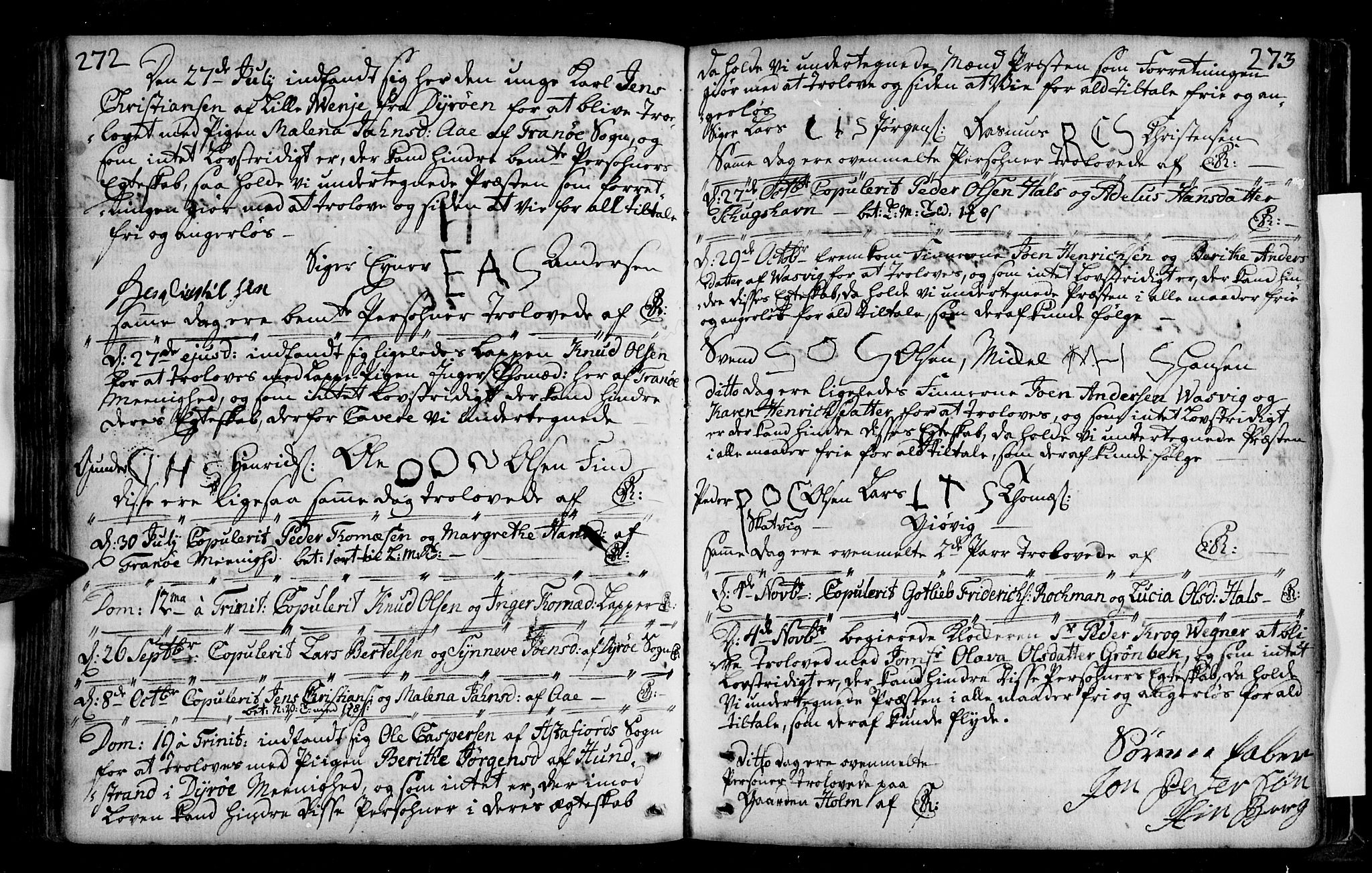 Tranøy sokneprestkontor, SATØ/S-1313/I/Ia/Iaa/L0001kirke: Parish register (official) no. 1, 1757-1773, p. 272-273