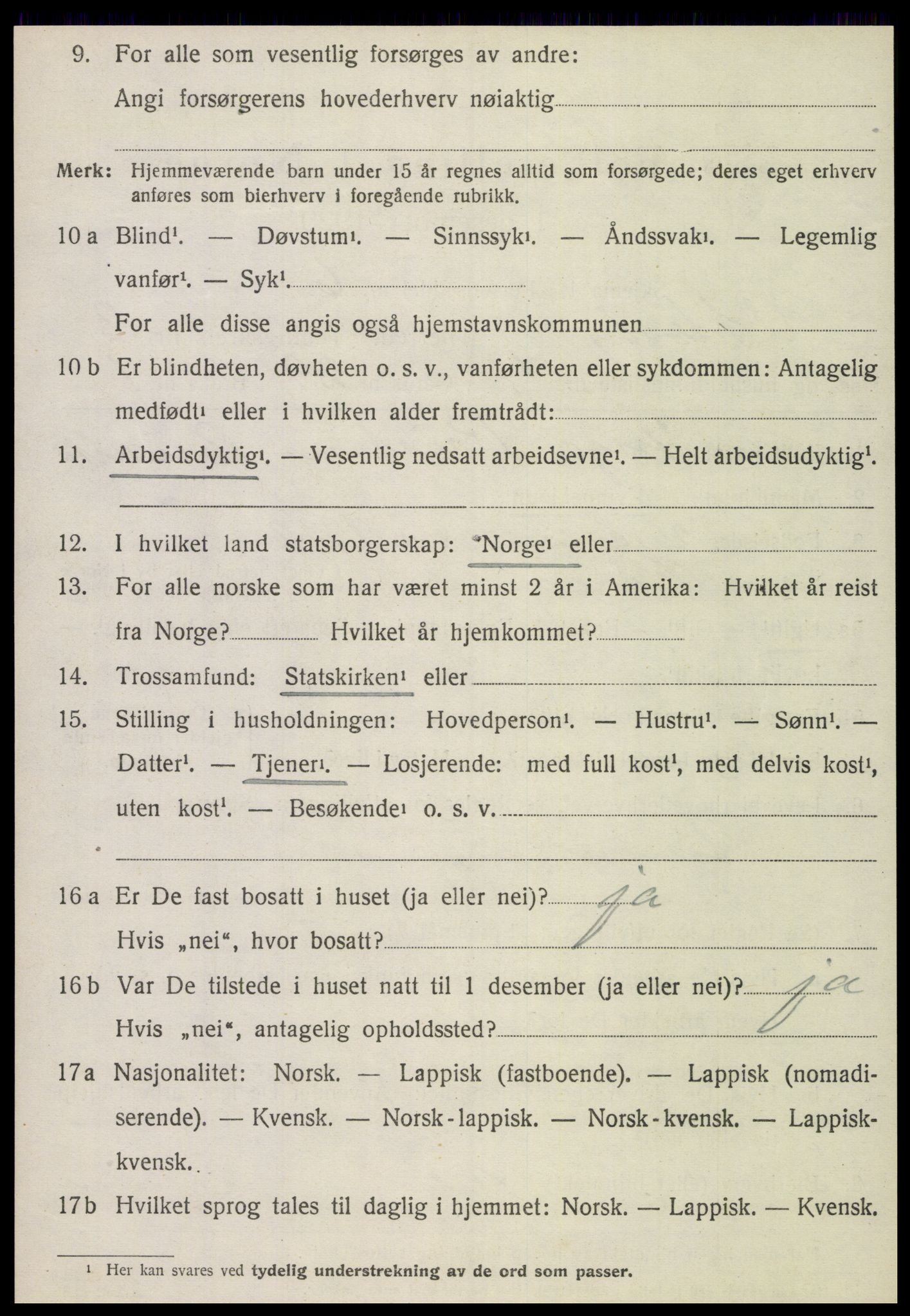 SAT, 1920 census for Otterøy, 1920, p. 1456
