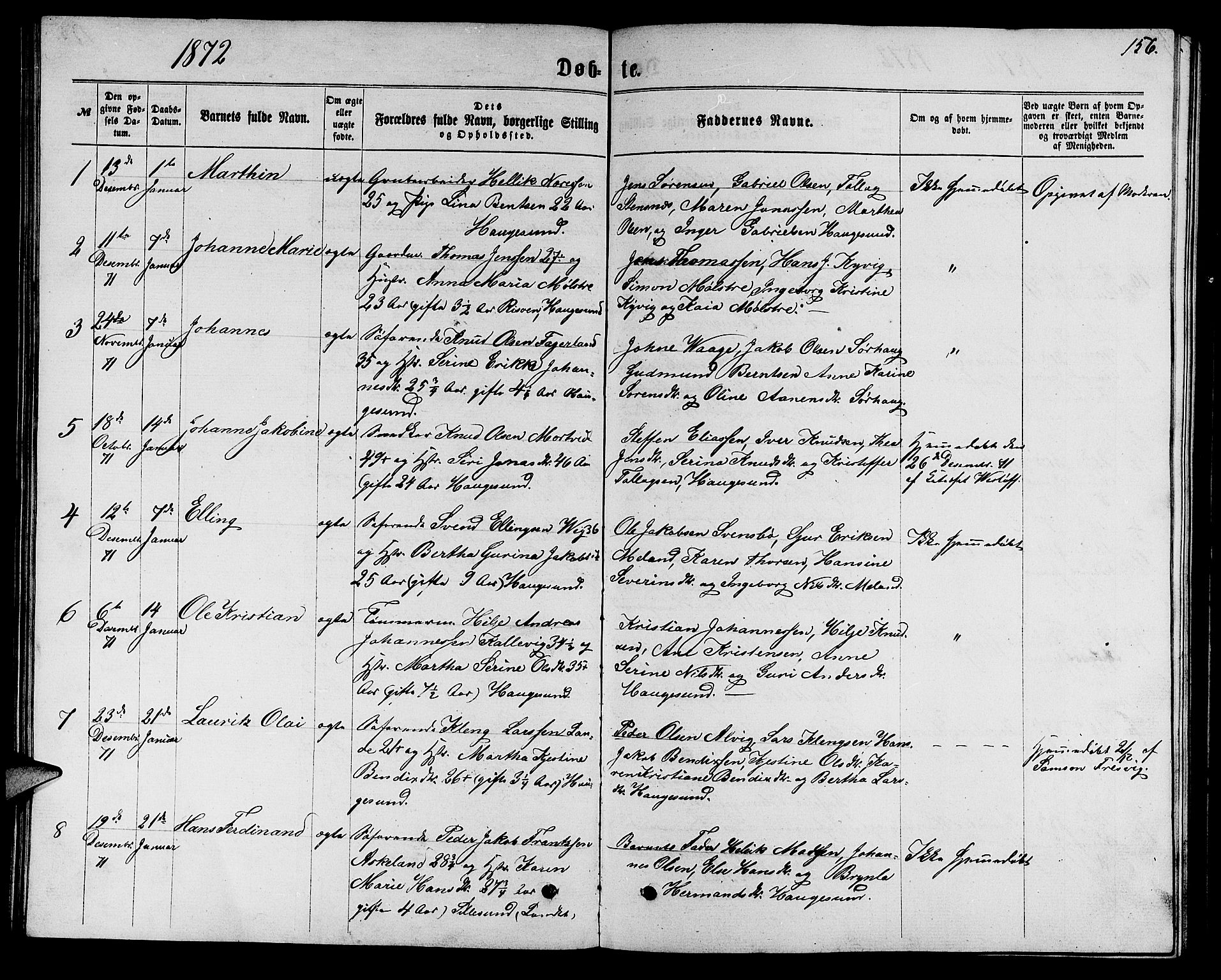 Torvastad sokneprestkontor, AV/SAST-A -101857/H/Ha/Hab/L0007: Parish register (copy) no. B 7, 1866-1873, p. 156