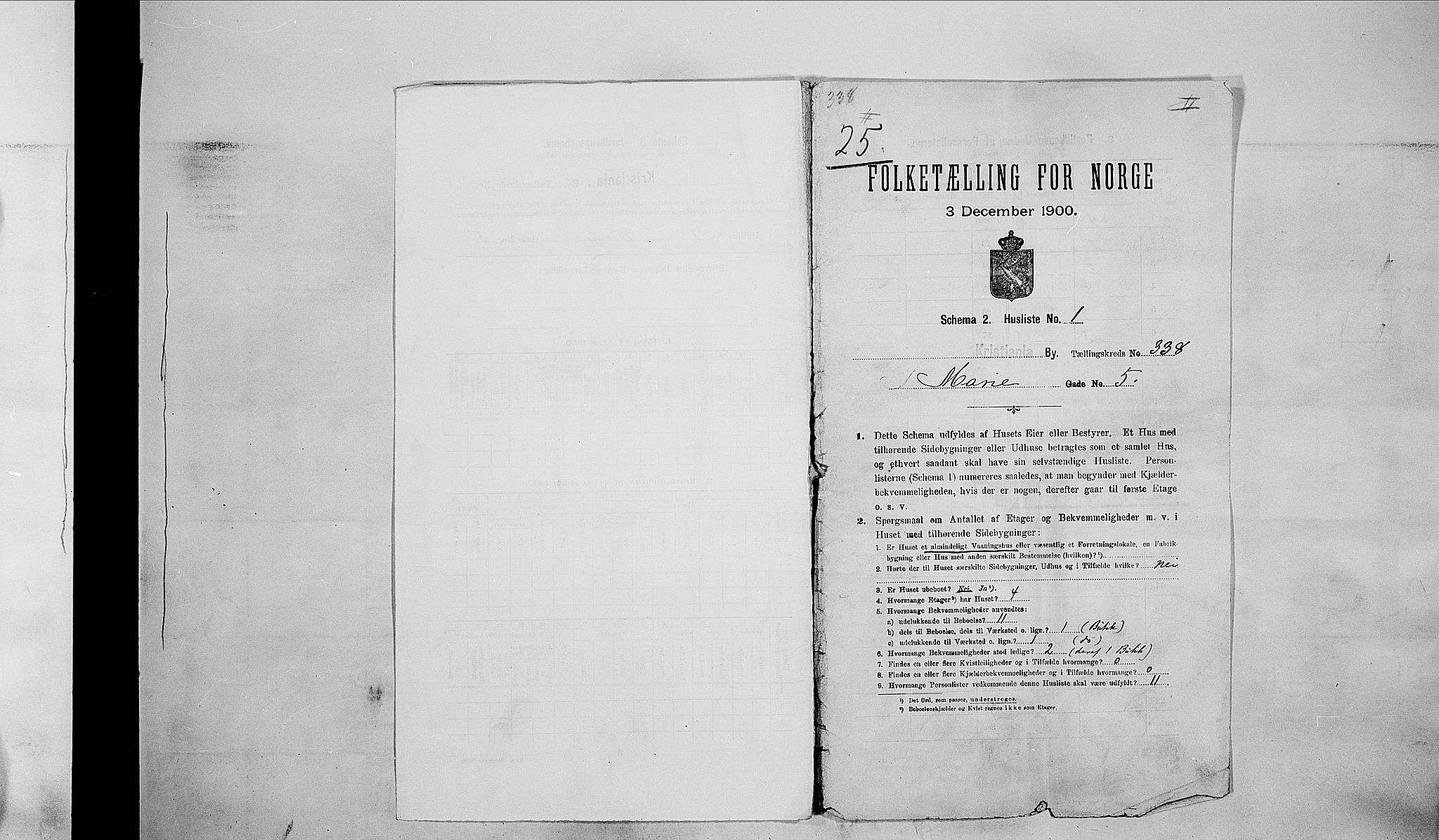 SAO, 1900 census for Kristiania, 1900, p. 57149