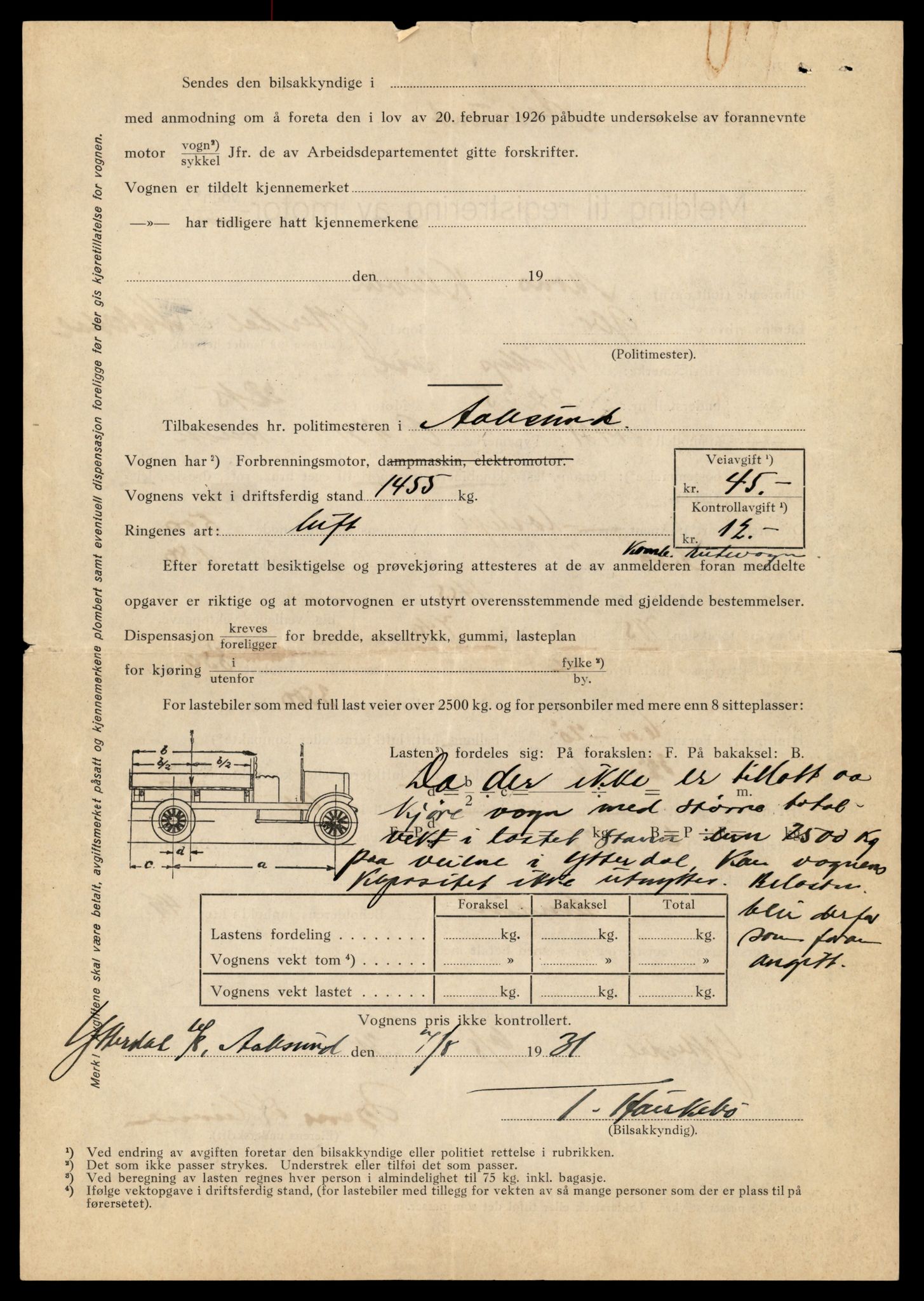 Møre og Romsdal vegkontor - Ålesund trafikkstasjon, SAT/A-4099/F/Fe/L0034: Registreringskort for kjøretøy T 12500 - T 12652, 1927-1998, p. 1103