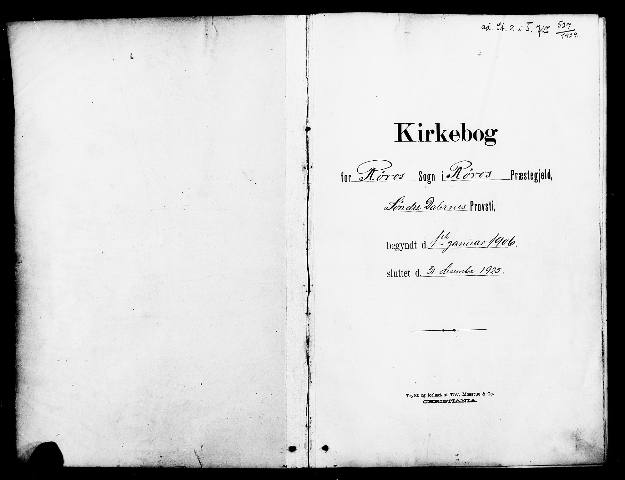 Ministerialprotokoller, klokkerbøker og fødselsregistre - Sør-Trøndelag, SAT/A-1456/681/L0942: Parish register (copy) no. 681C06, 1906-1925