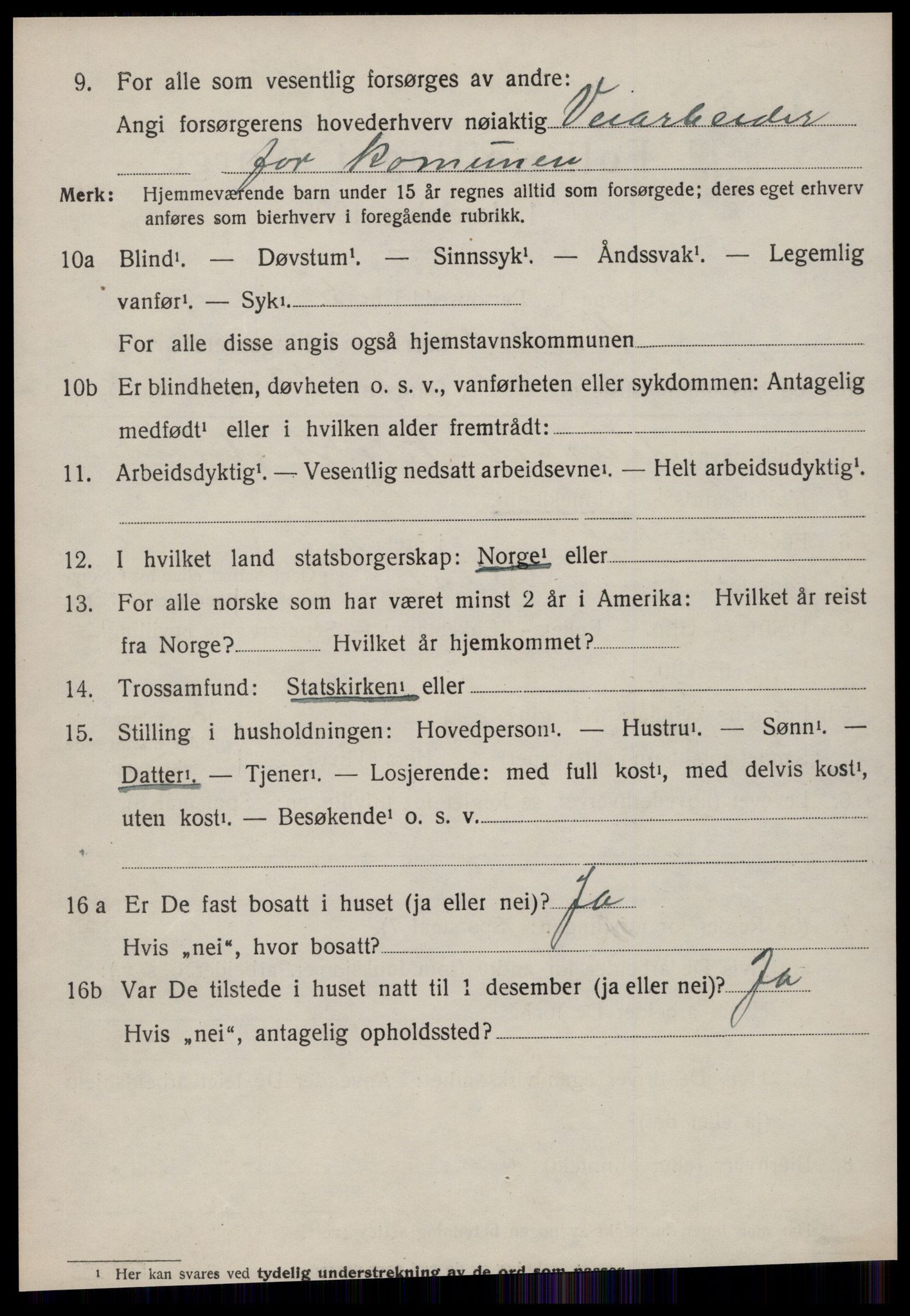 SAT, 1920 census for Norddal, 1920, p. 5054