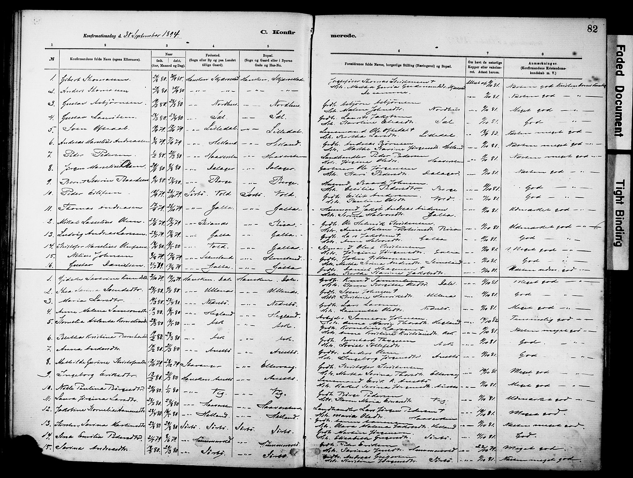 Rennesøy sokneprestkontor, SAST/A -101827/H/Ha/Haa/L0012: Parish register (official) no. A 13, 1885-1917, p. 82