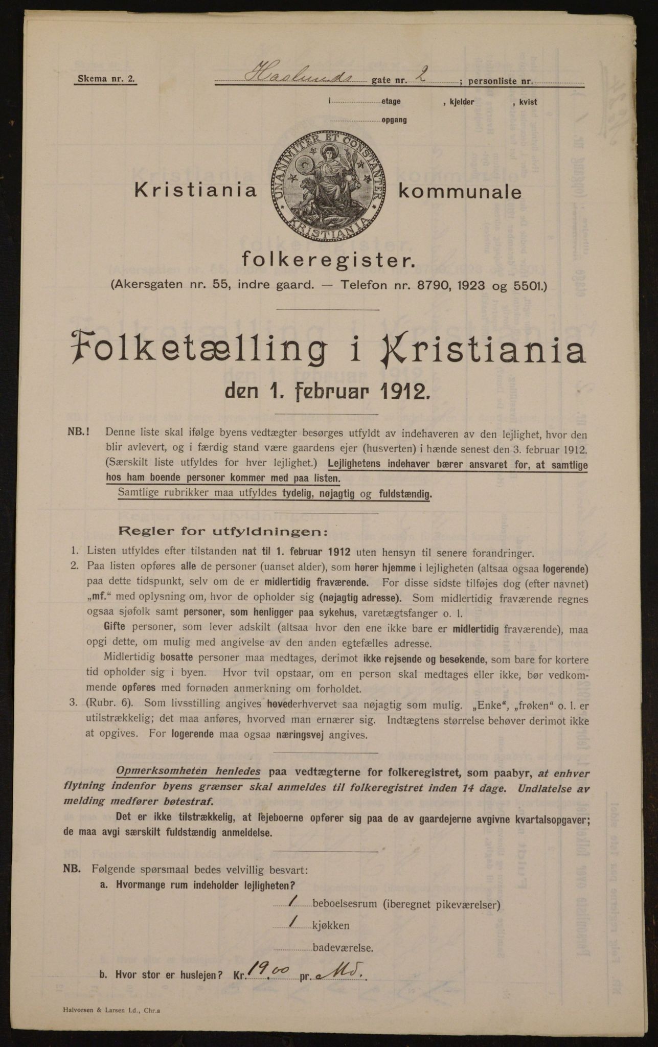 OBA, Municipal Census 1912 for Kristiania, 1912, p. 35273