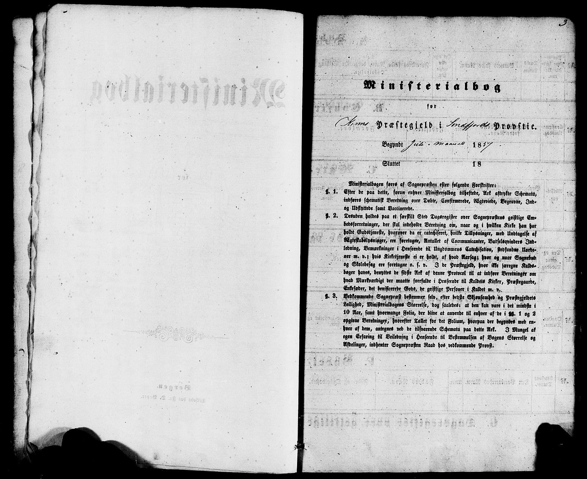 Kinn sokneprestembete, SAB/A-80801/H/Haa/Haaa/L0006: Parish register (official) no. A 6, 1857-1885, p. 3