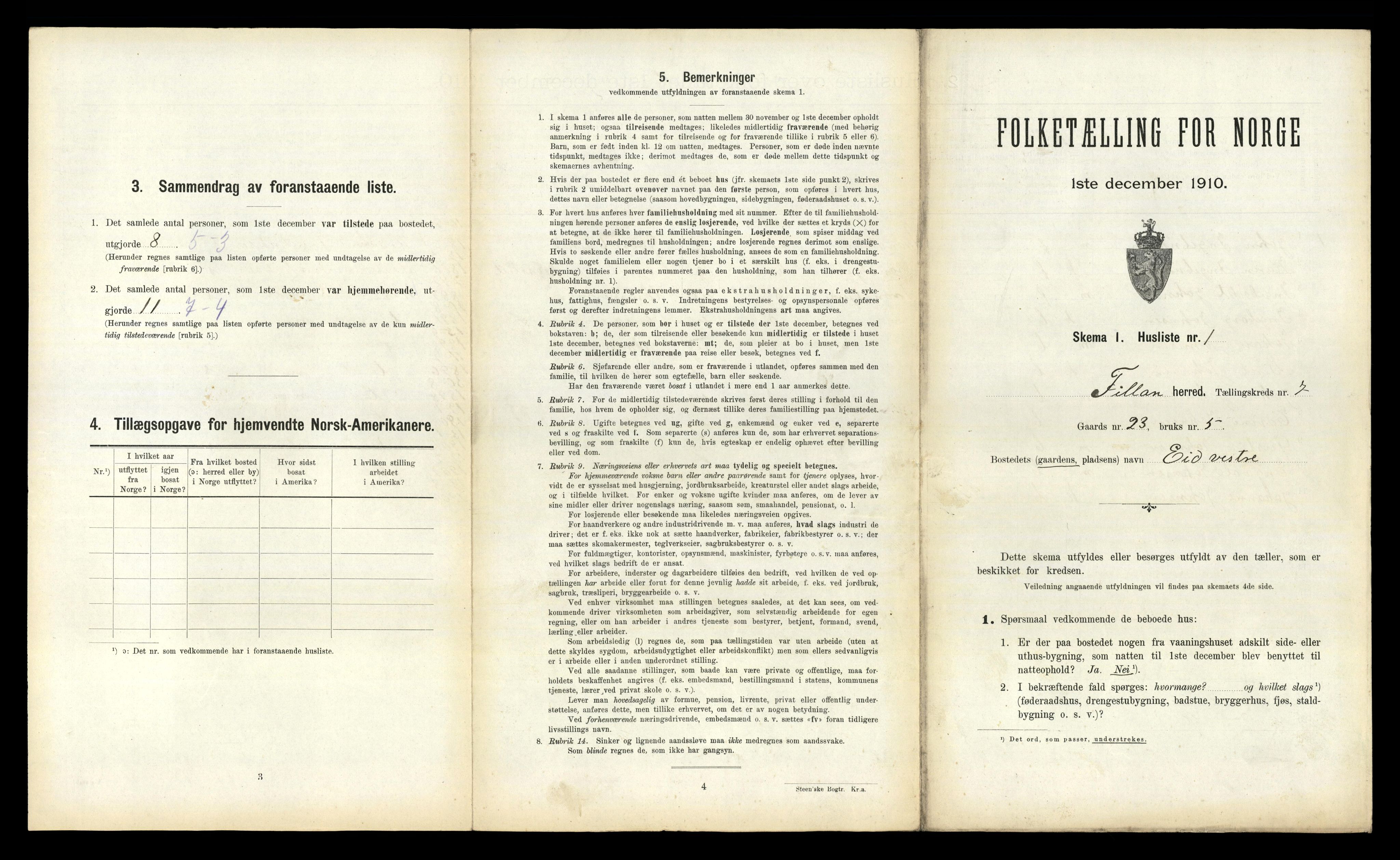 RA, 1910 census for Fillan, 1910, p. 481