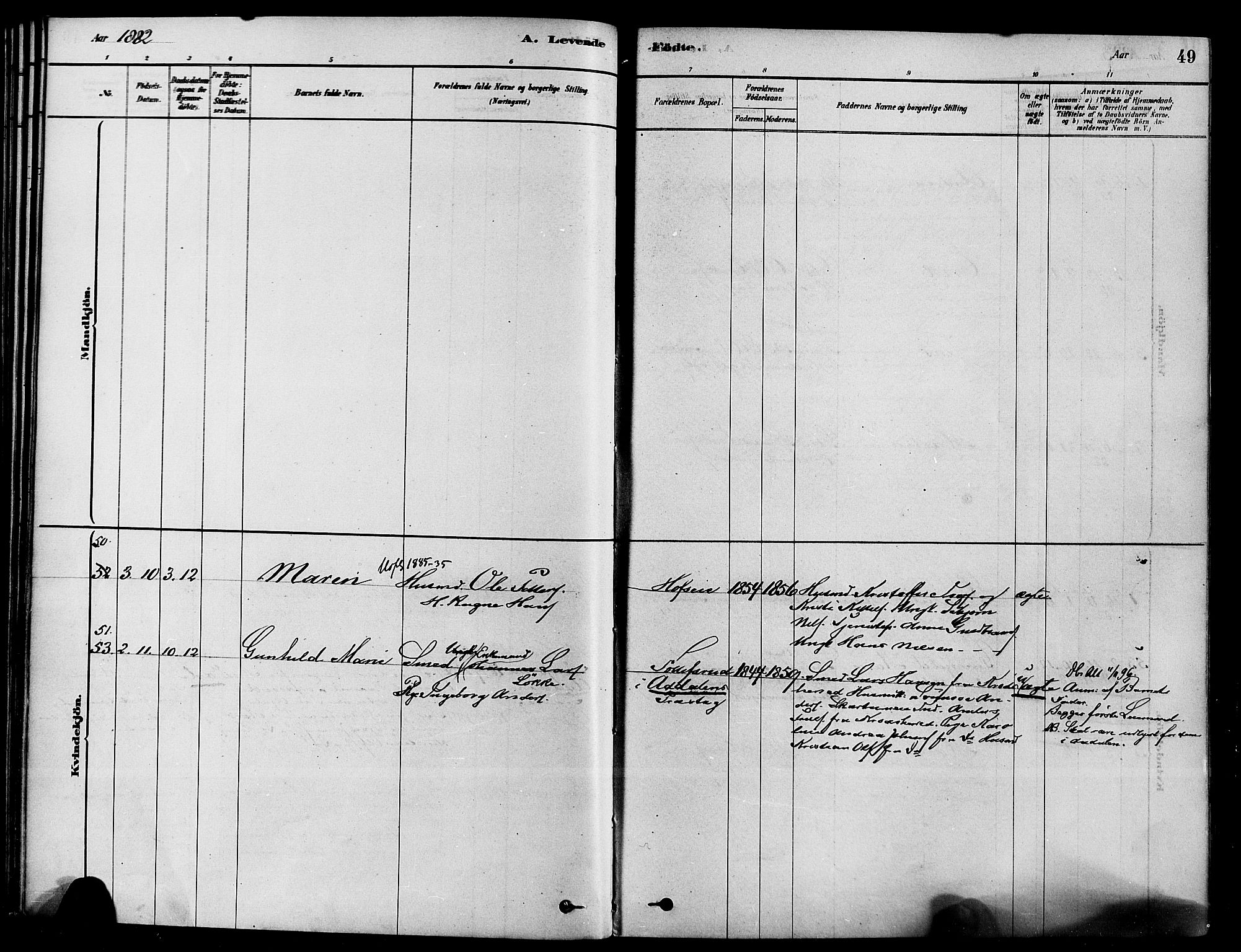 Sigdal kirkebøker, AV/SAKO-A-245/F/Fa/L0011: Parish register (official) no. I 11, 1879-1887, p. 49