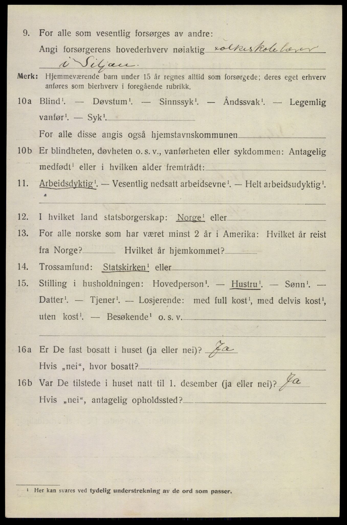 SAKO, 1920 census for Siljan, 1920, p. 2374
