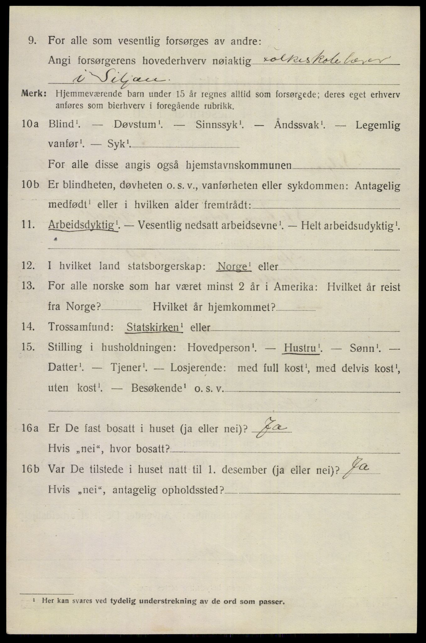 SAKO, 1920 census for Siljan, 1920, p. 2374