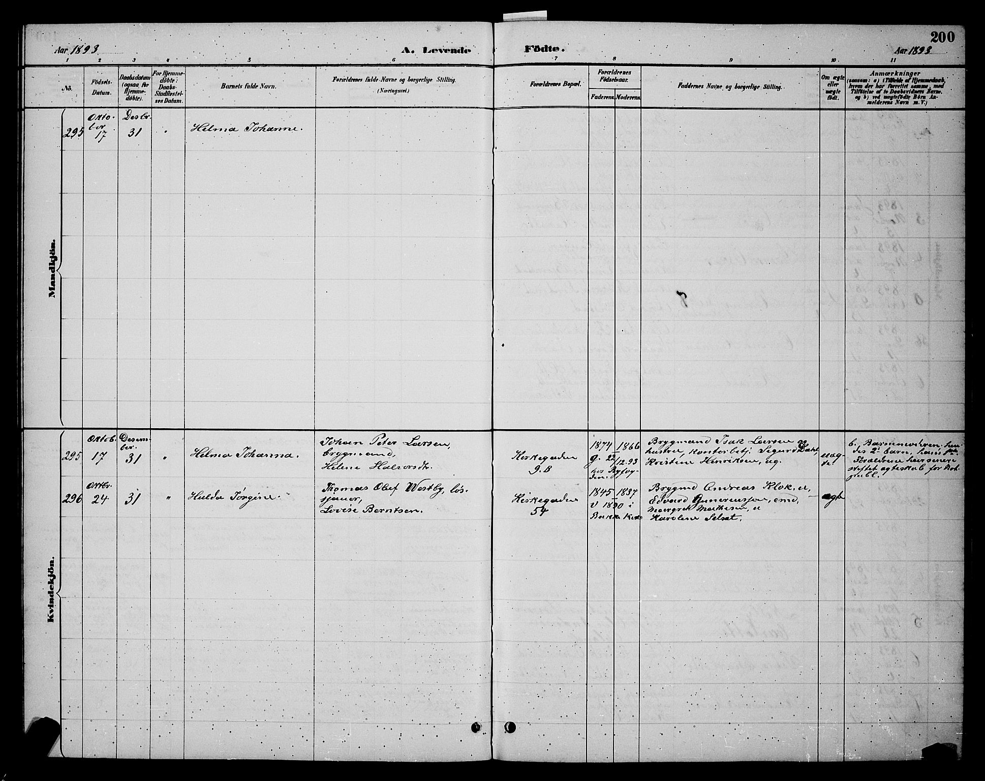 Ministerialprotokoller, klokkerbøker og fødselsregistre - Sør-Trøndelag, SAT/A-1456/604/L0222: Parish register (copy) no. 604C05, 1886-1895, p. 200