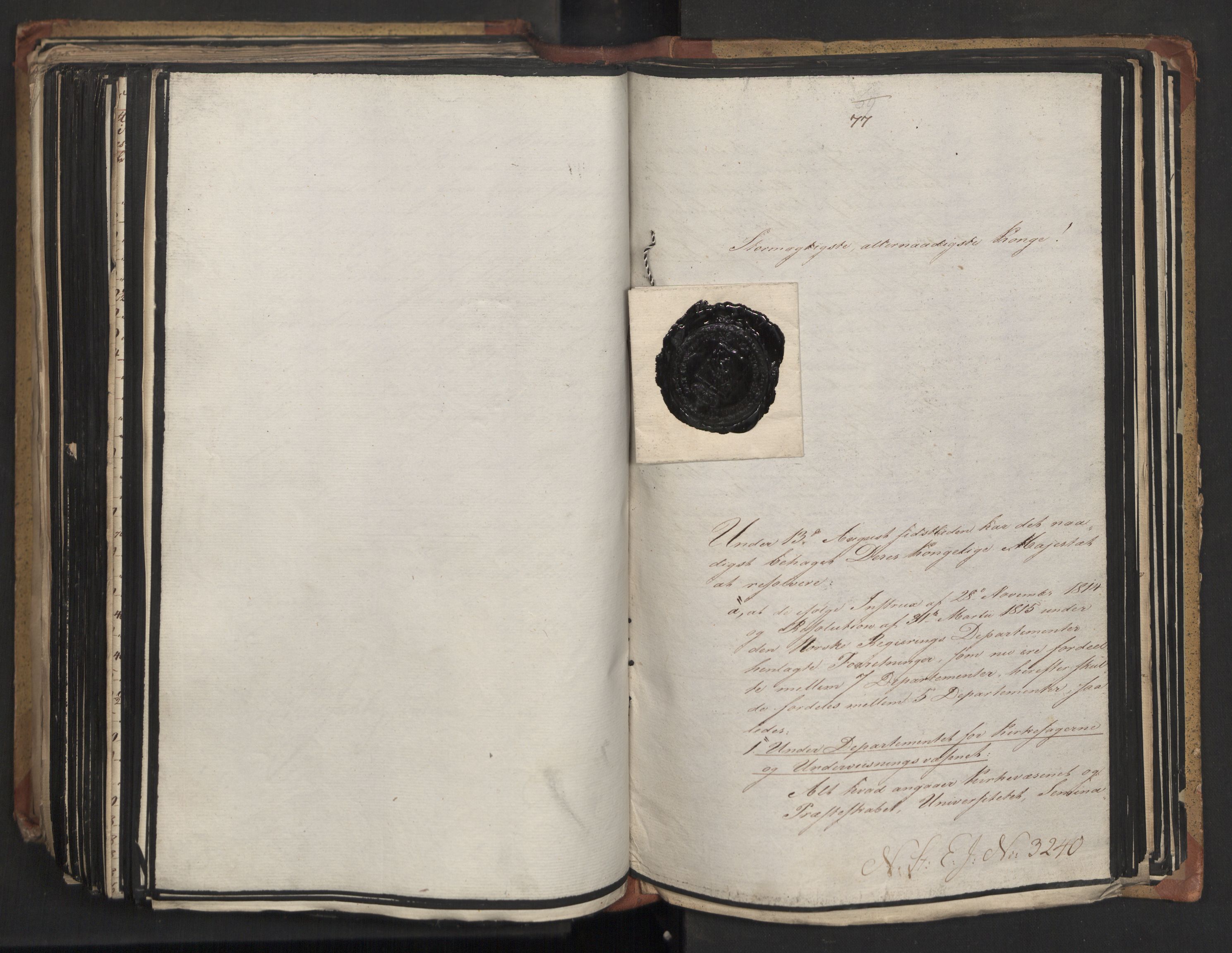 Statsrådsavdelingen i Stockholm, RA/S-1003/D/Da/L0015: Regjeringsinnstillinger nr. 3058-3300, 1818, p. 439