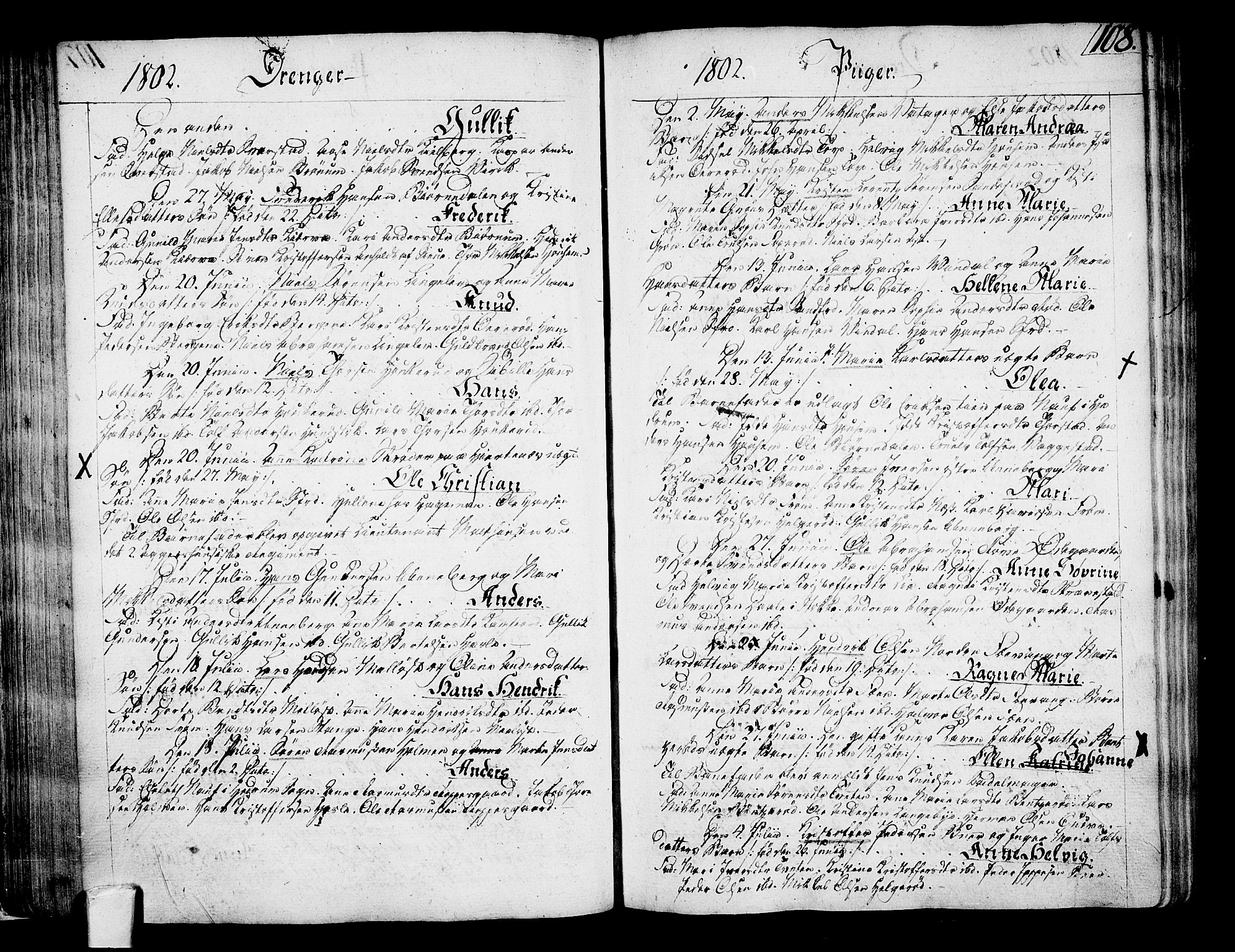 Sandar kirkebøker, AV/SAKO-A-243/F/Fa/L0003: Parish register (official) no. 3, 1789-1814, p. 108