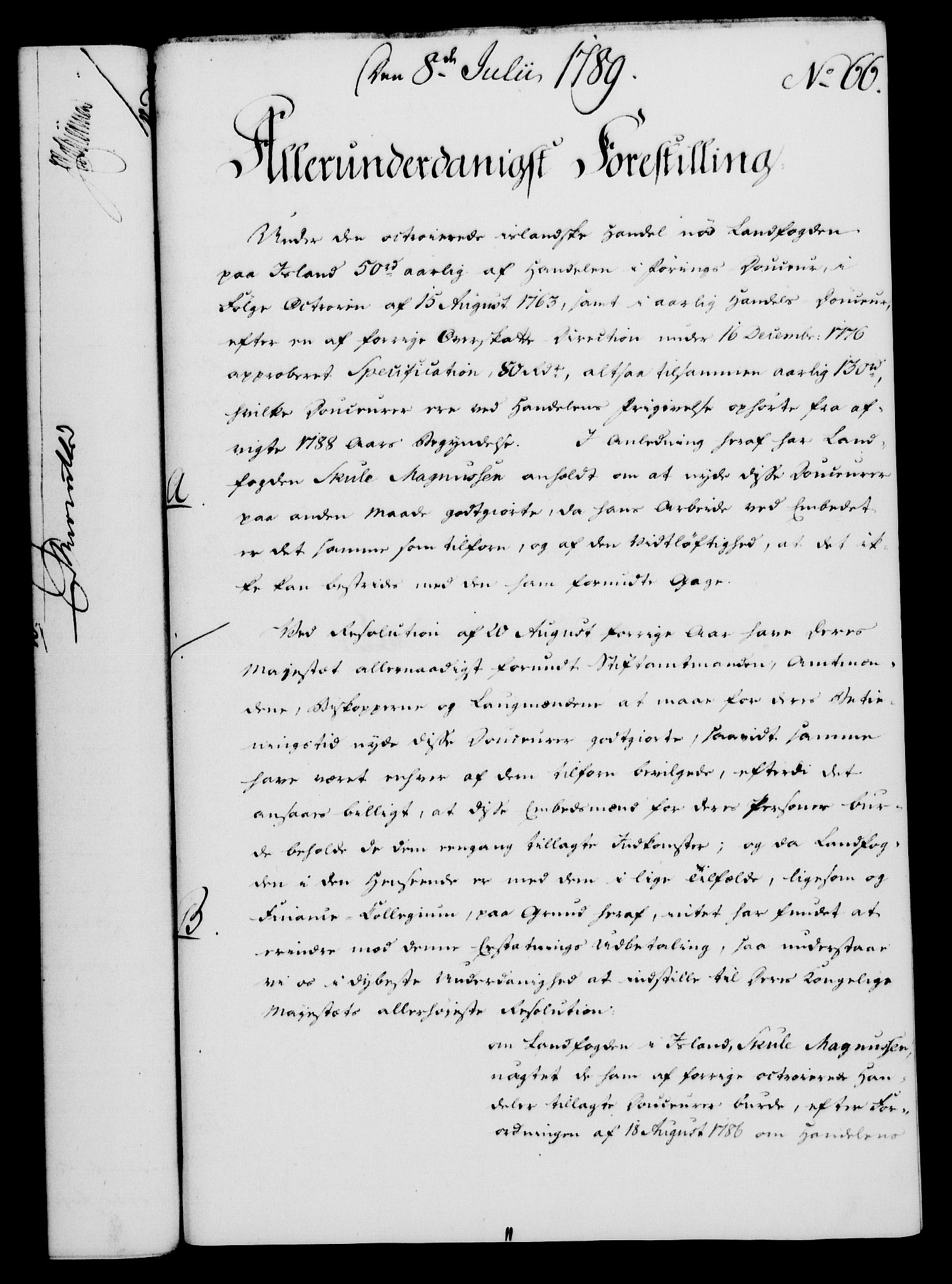 Rentekammeret, Kammerkanselliet, RA/EA-3111/G/Gf/Gfa/L0071: Norsk relasjons- og resolusjonsprotokoll (merket RK 52.71), 1789, p. 375