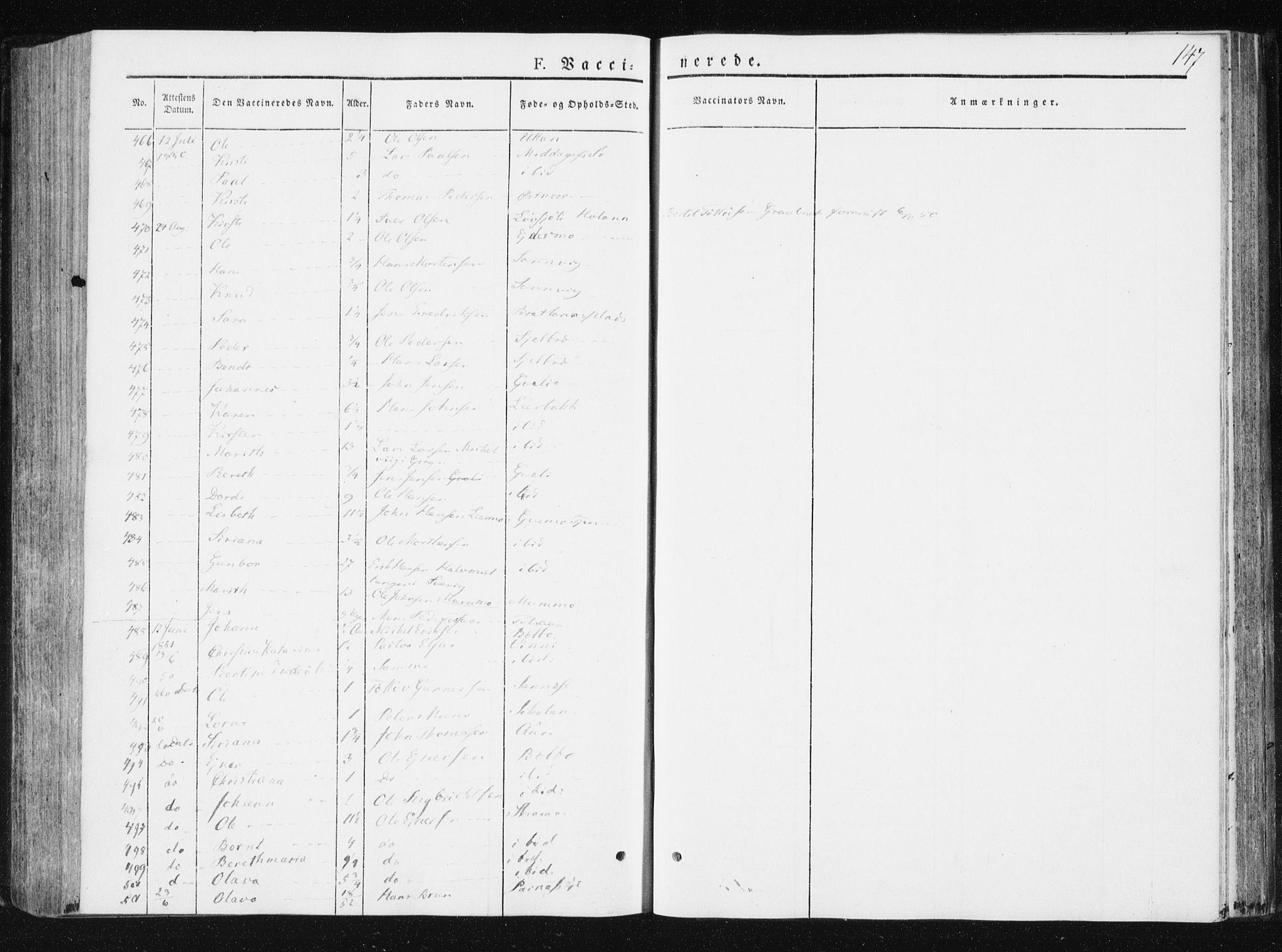 Ministerialprotokoller, klokkerbøker og fødselsregistre - Nord-Trøndelag, SAT/A-1458/749/L0470: Parish register (official) no. 749A04, 1834-1853, p. 147