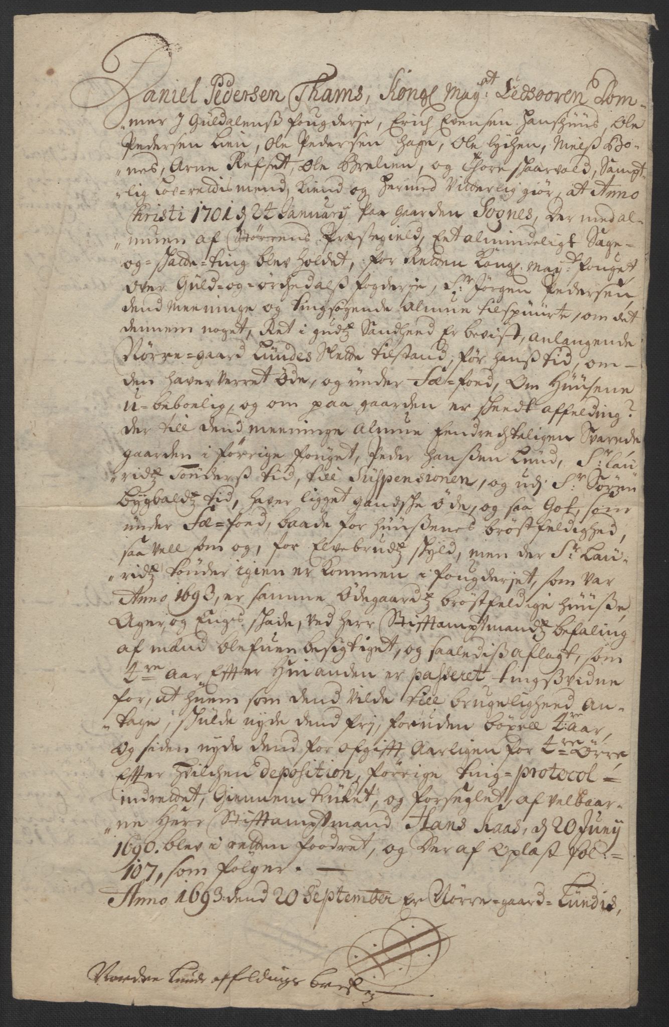 Rentekammeret inntil 1814, Reviderte regnskaper, Fogderegnskap, RA/EA-4092/R60/L3950: Fogderegnskap Orkdal og Gauldal, 1700, p. 442