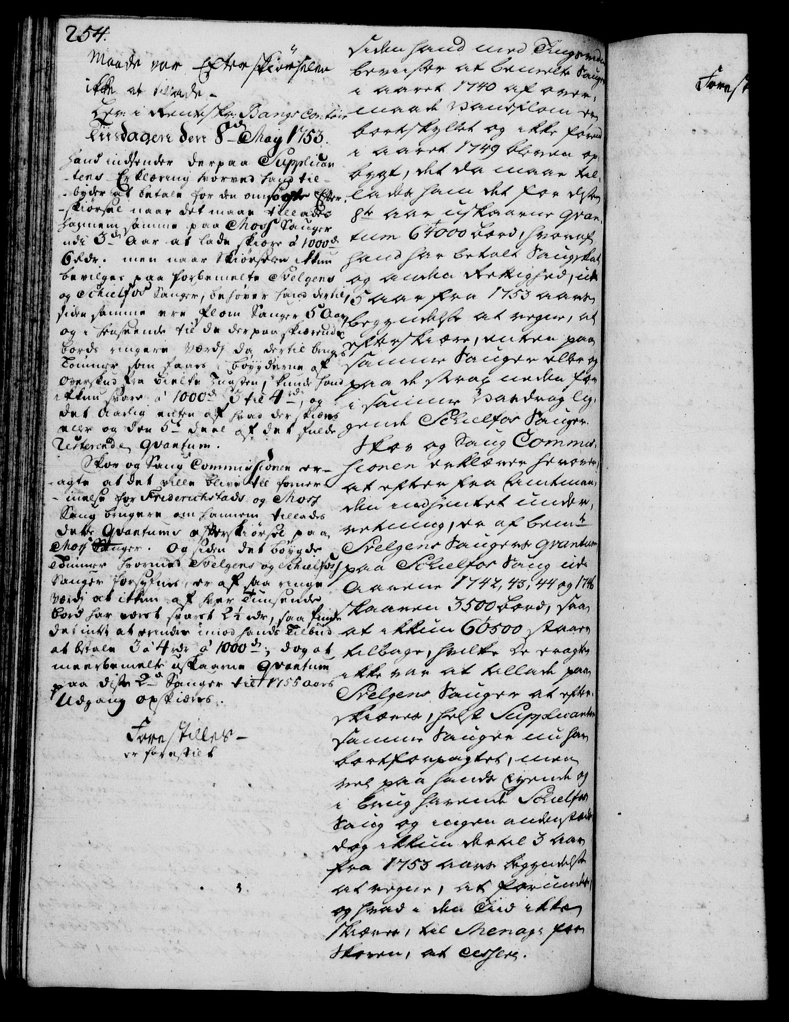 Rentekammeret, Kammerkanselliet, AV/RA-EA-3111/G/Gh/Gha/L0031: Norsk ekstraktmemorialprotokoll (merket RK 53.76), 1751-1753, p. 254