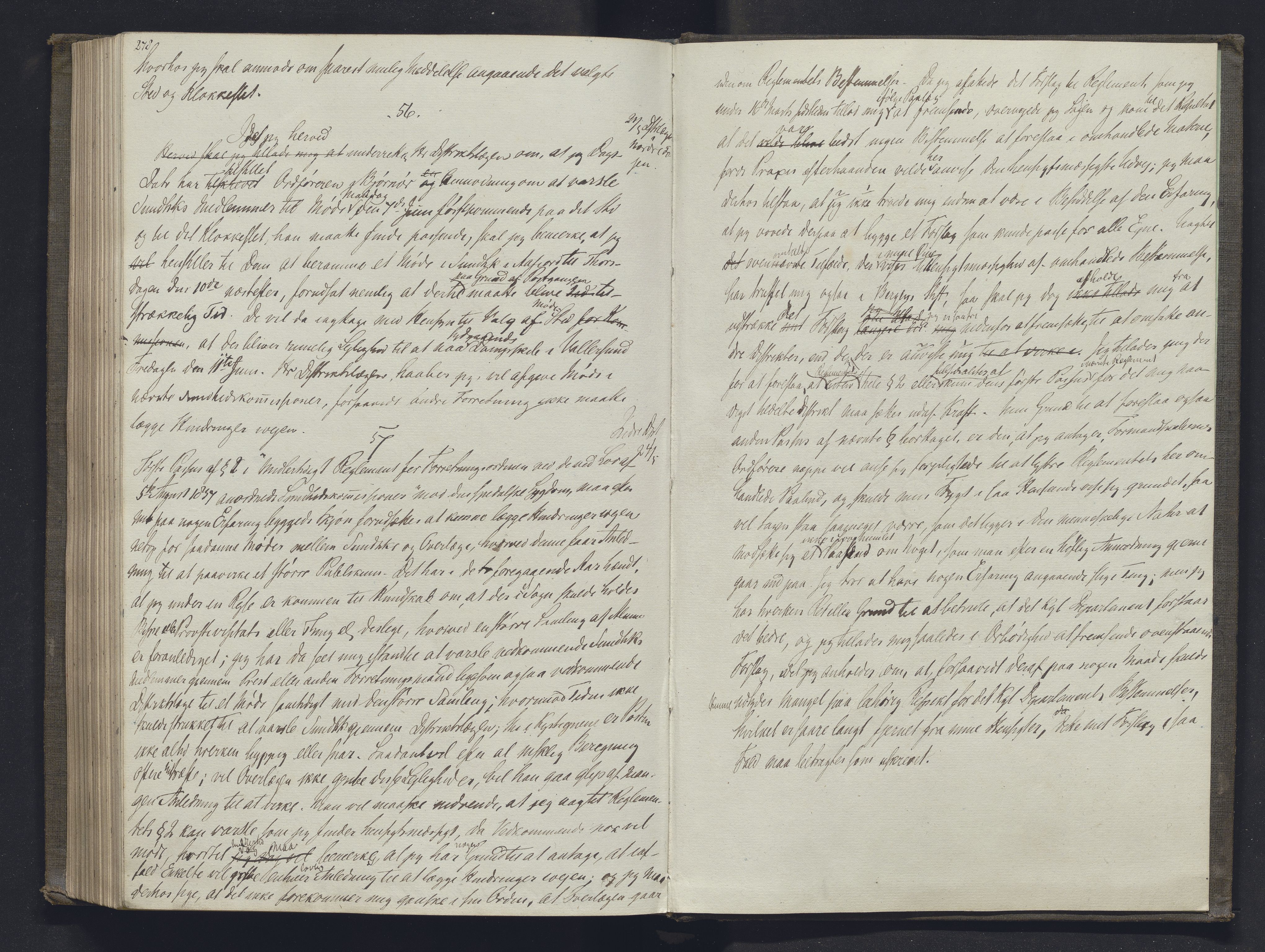 Lepraarkiver - Overlegen for den spedalske sykdom, AV/SAB-A-61001/B.b/L0001: Kopibok, 1854-1858, p. 278-279