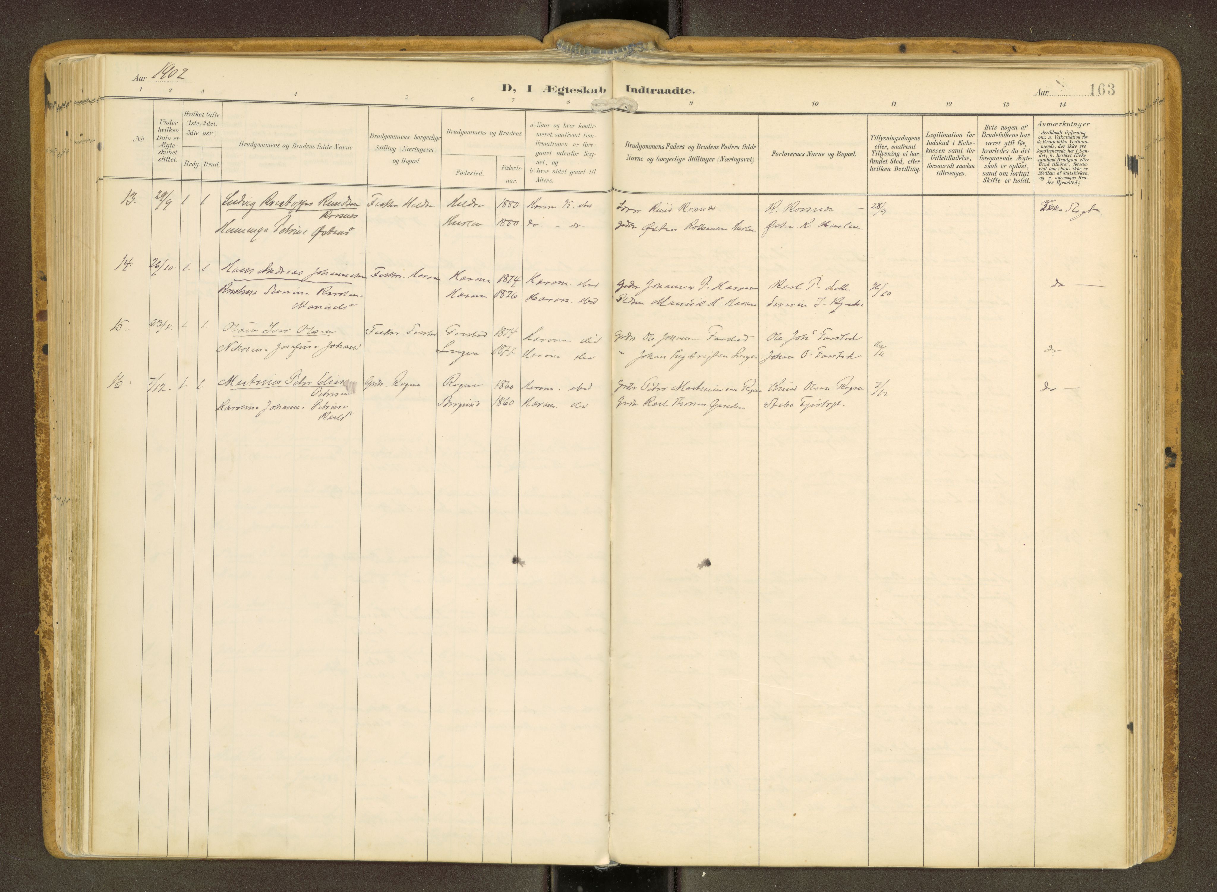 Ministerialprotokoller, klokkerbøker og fødselsregistre - Møre og Romsdal, SAT/A-1454/536/L0517: Parish register (official) no. 536A--, 1897-1917, p. 163