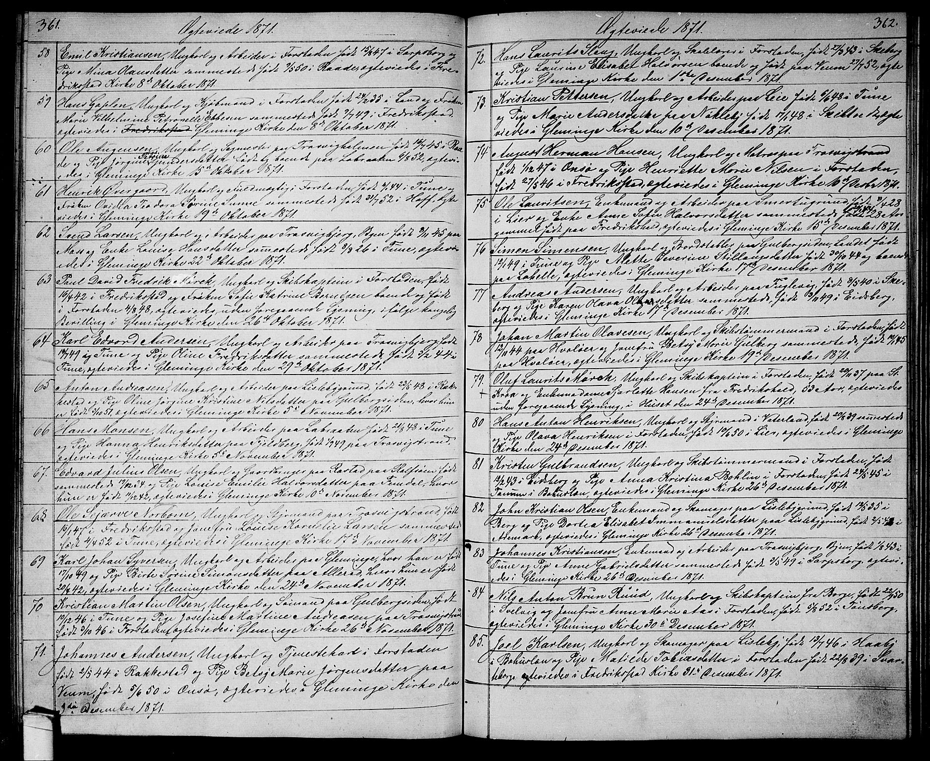 Glemmen prestekontor Kirkebøker, SAO/A-10908/G/Ga/L0004: Parish register (copy) no. 4, 1867-1875, p. 361-362